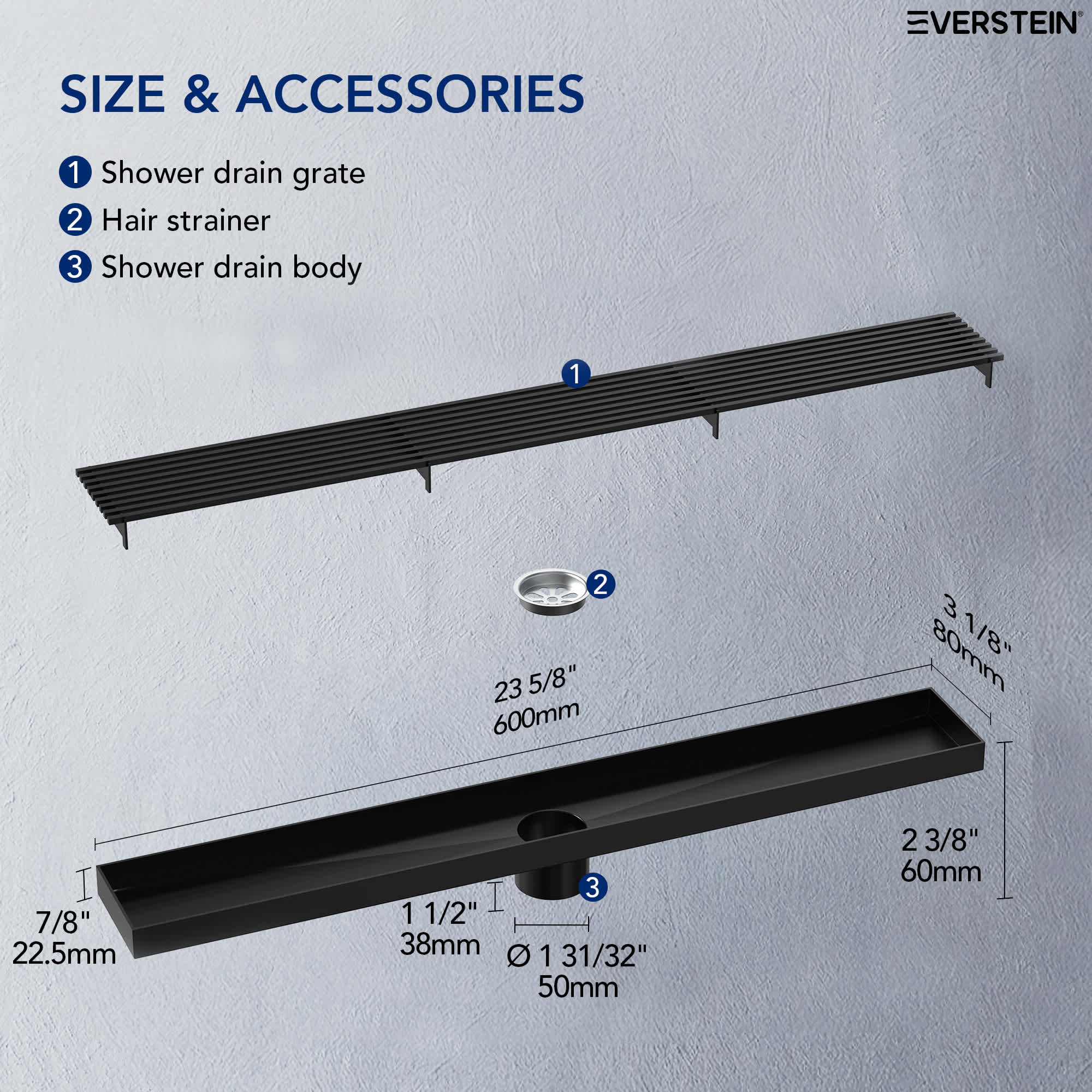 EVERSTEIN SFS-3070-BK Drains-Flanges - View #8