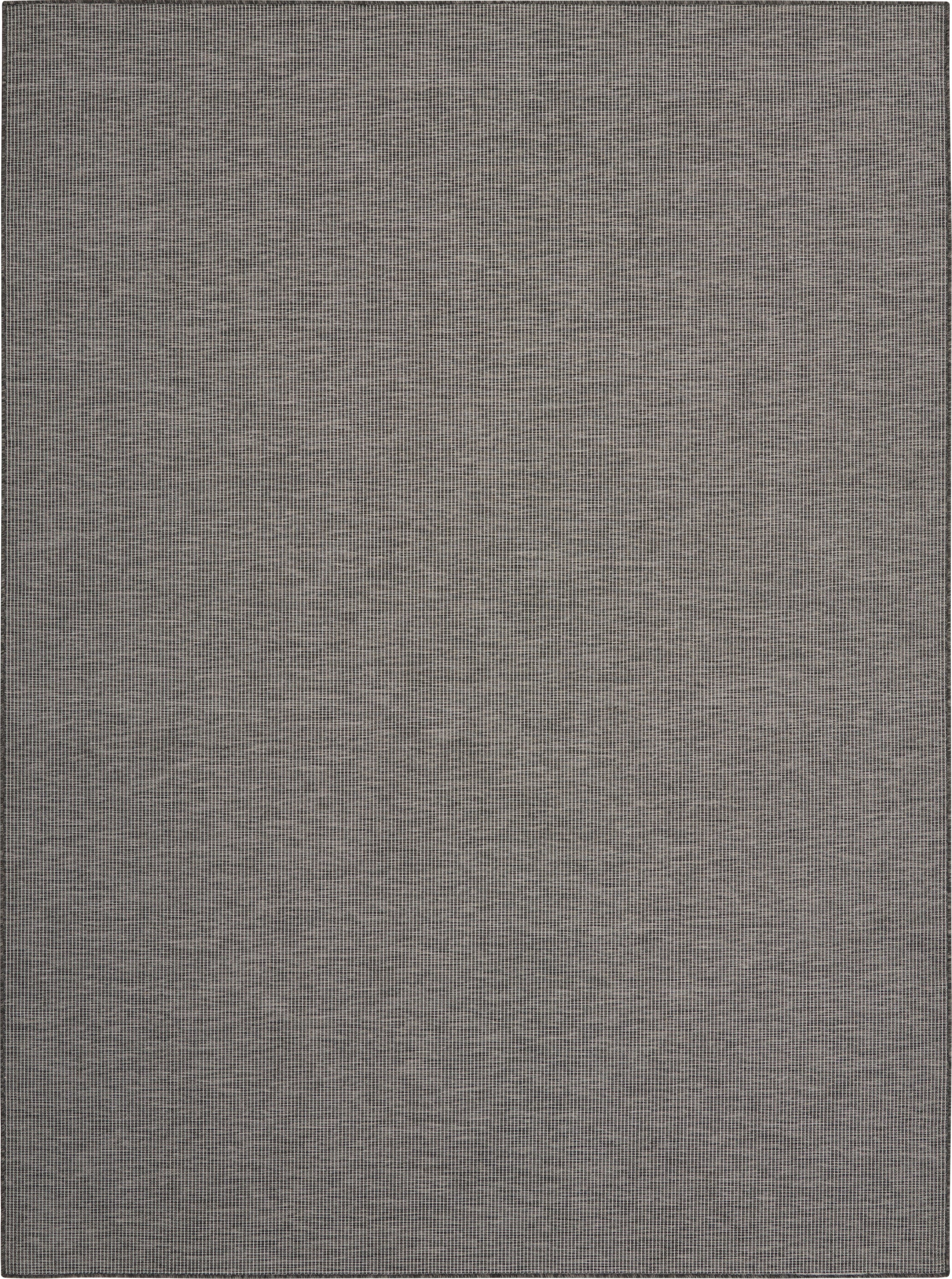 Charcoal 6' x 9' Solid Synthetic Flat Woven Rug