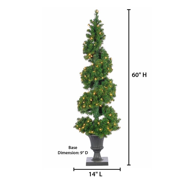 Sterling Tree Company 60-in Green Indoor or Outdoor Pine Artificial ...