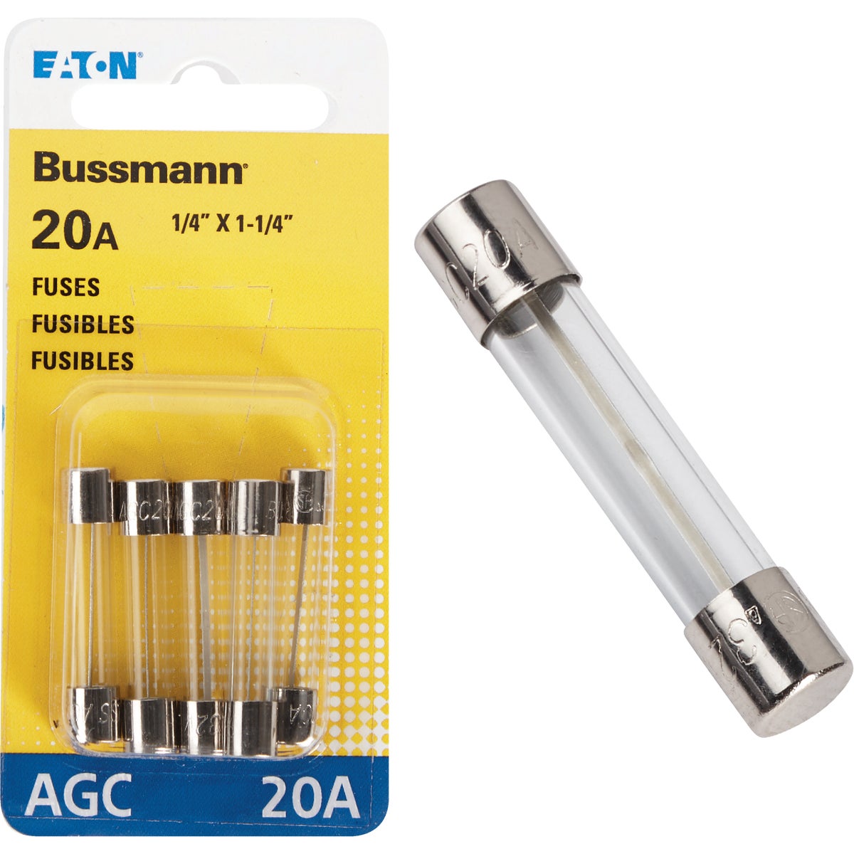Bussmann BP/AGC-20-RP AGC Glass Fuses 20A 5-Pack in the Fuses ...