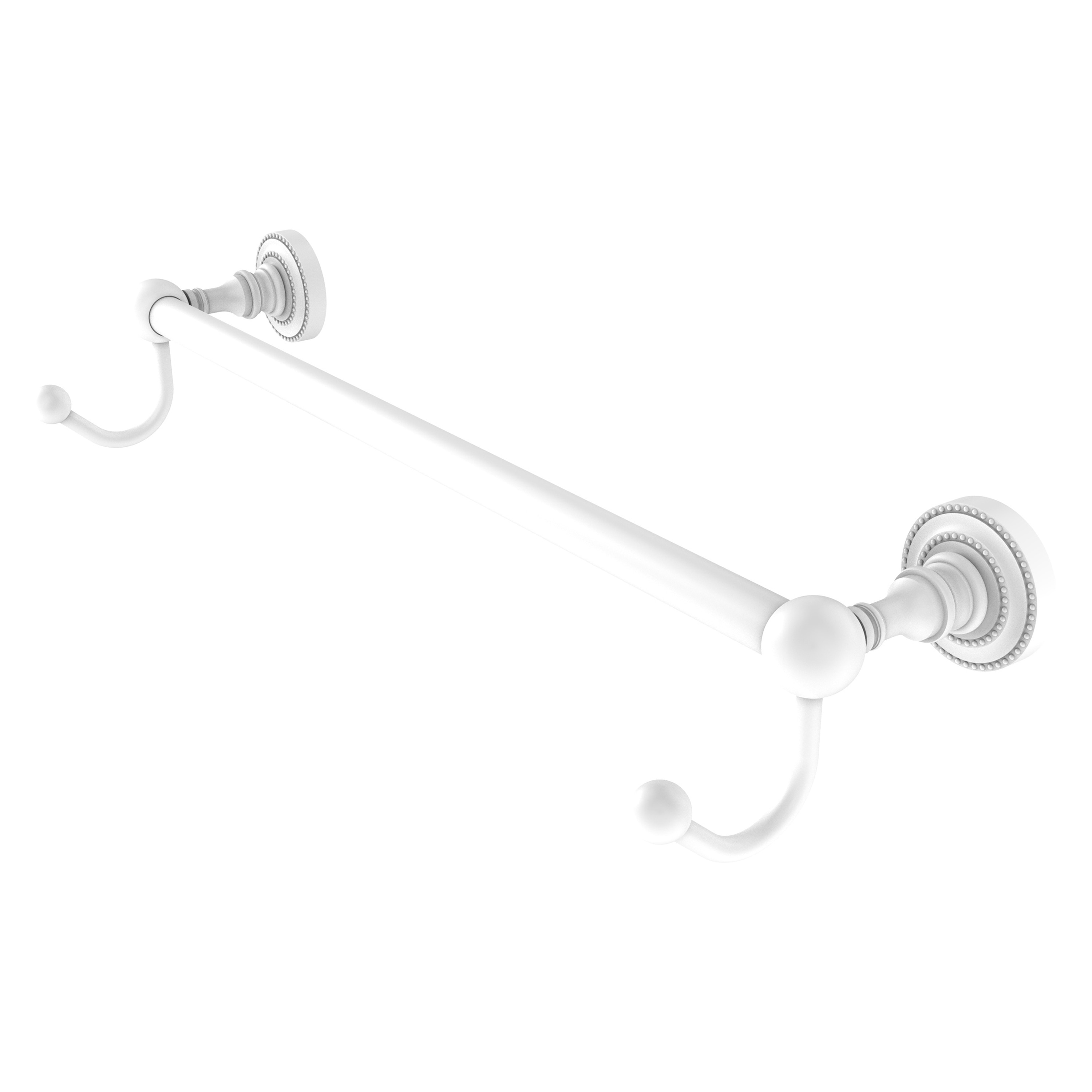 Allied Brass DT-41-36-HK-WHM Dottingham 36-in Matte White Wall mount Single Towel Bar