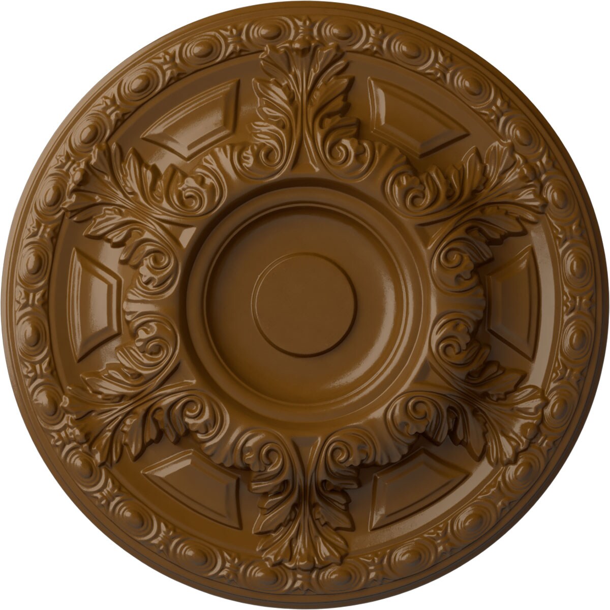 Ekena Millwork CM24GASTF Granada 23.5-in W x 23.5-in L Painted Smokey Topaz Polyurethane Whole Ceiling Medallion