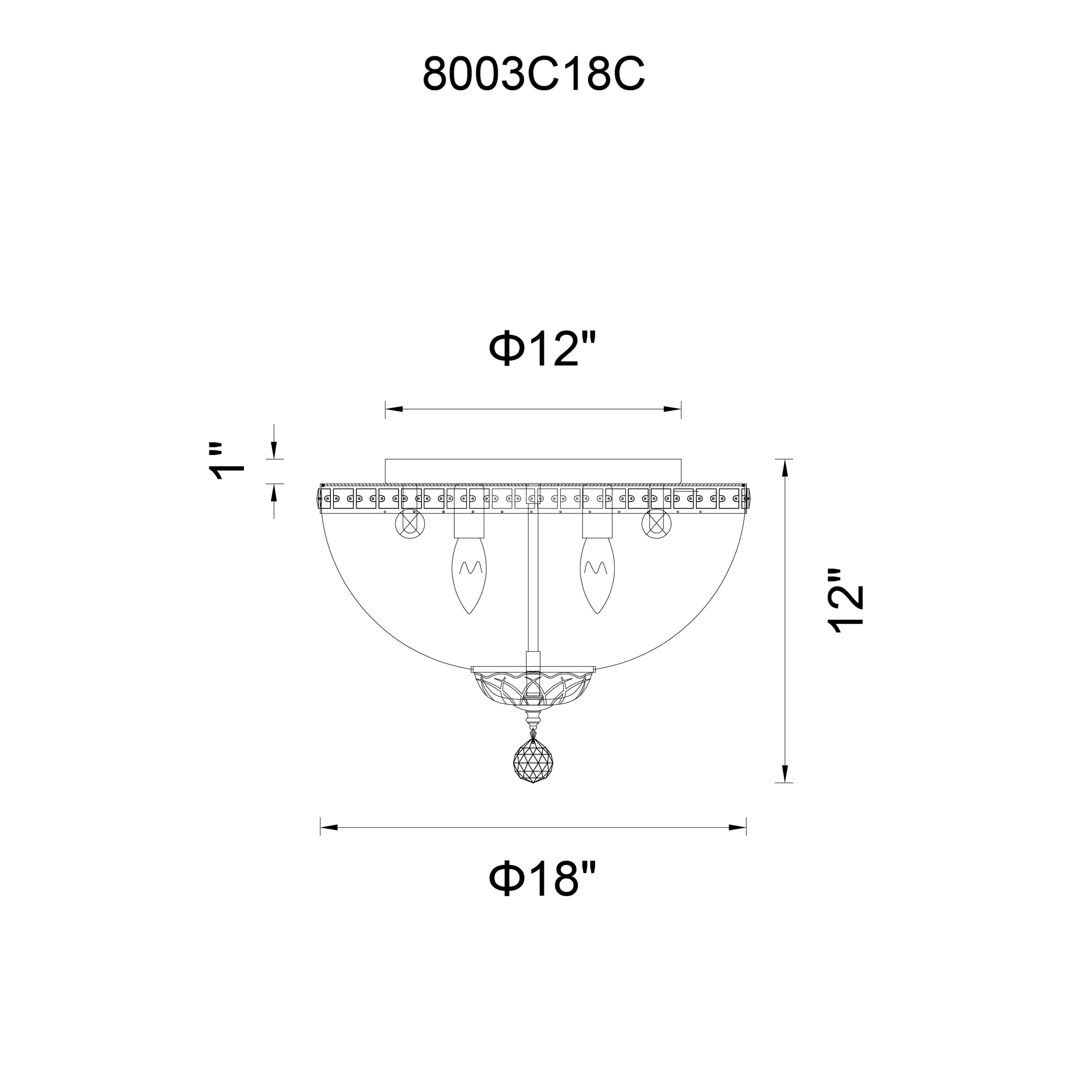 CWI Lighting 8003C18C flushmounts - View #3