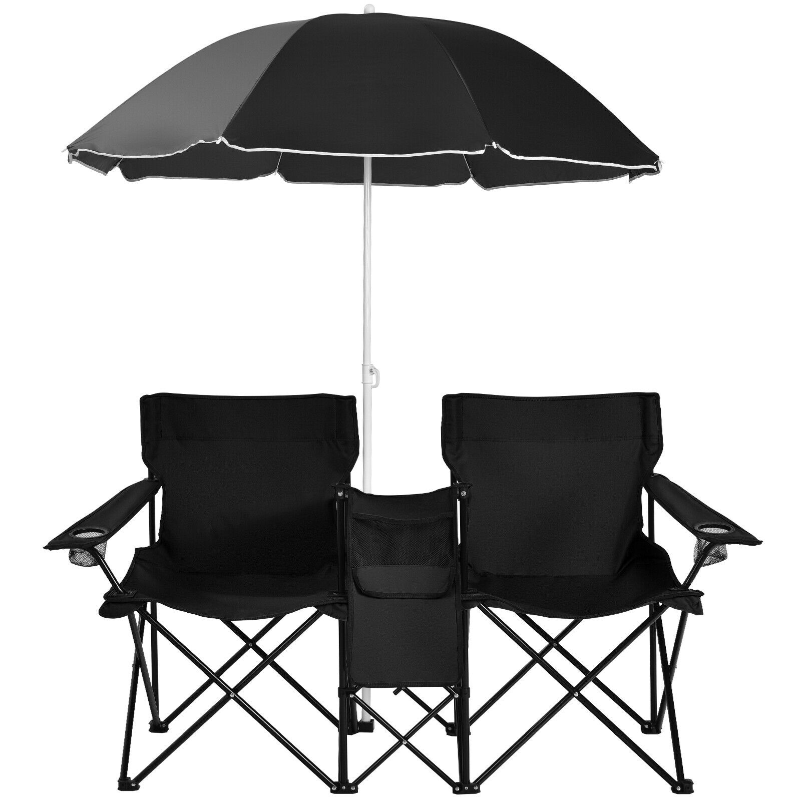  70621DKHYJT Polyester Black Folding Camping chair