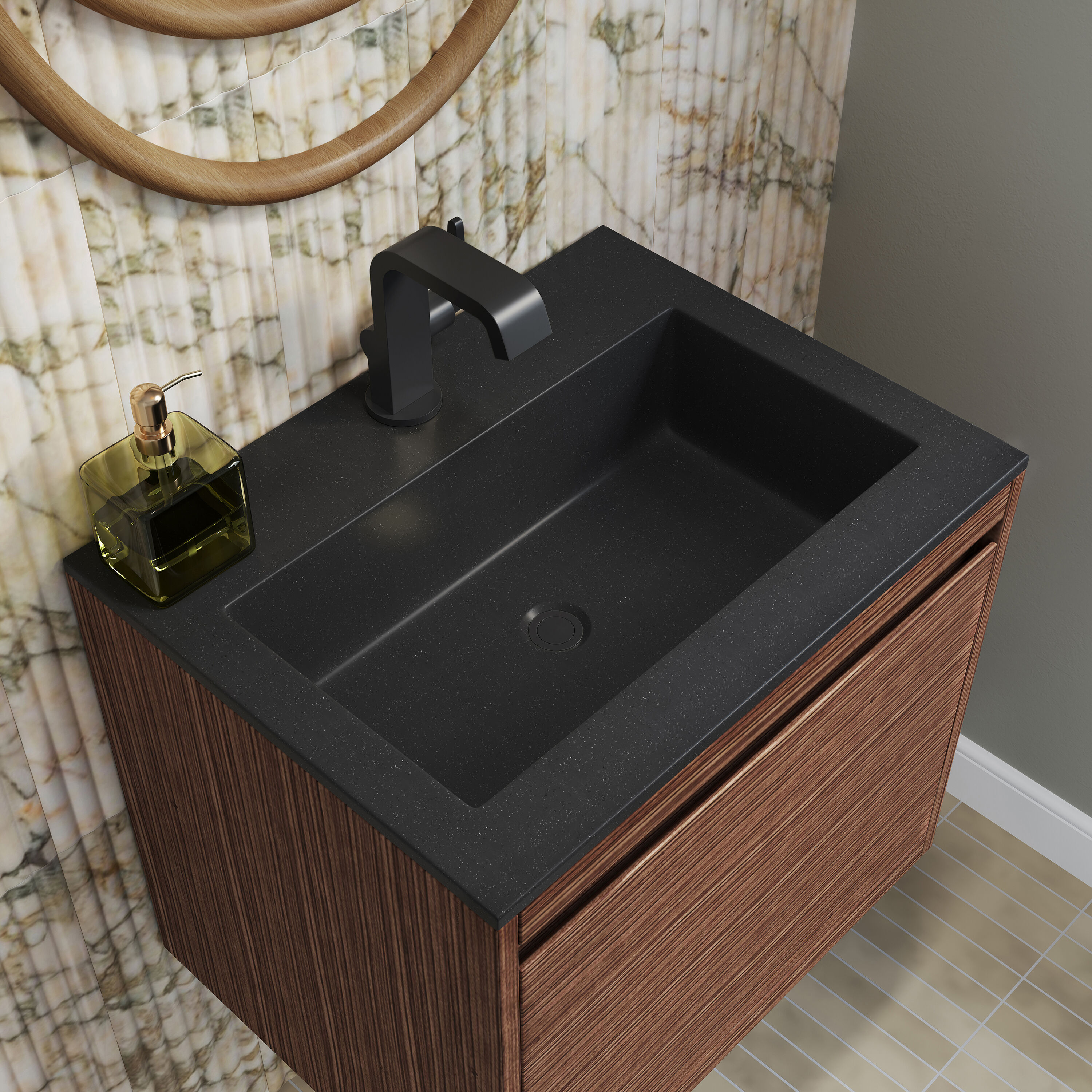 James Martin Vanities 805-V23.6-W-MB-CH Bath-Vanity-Combo - View #7