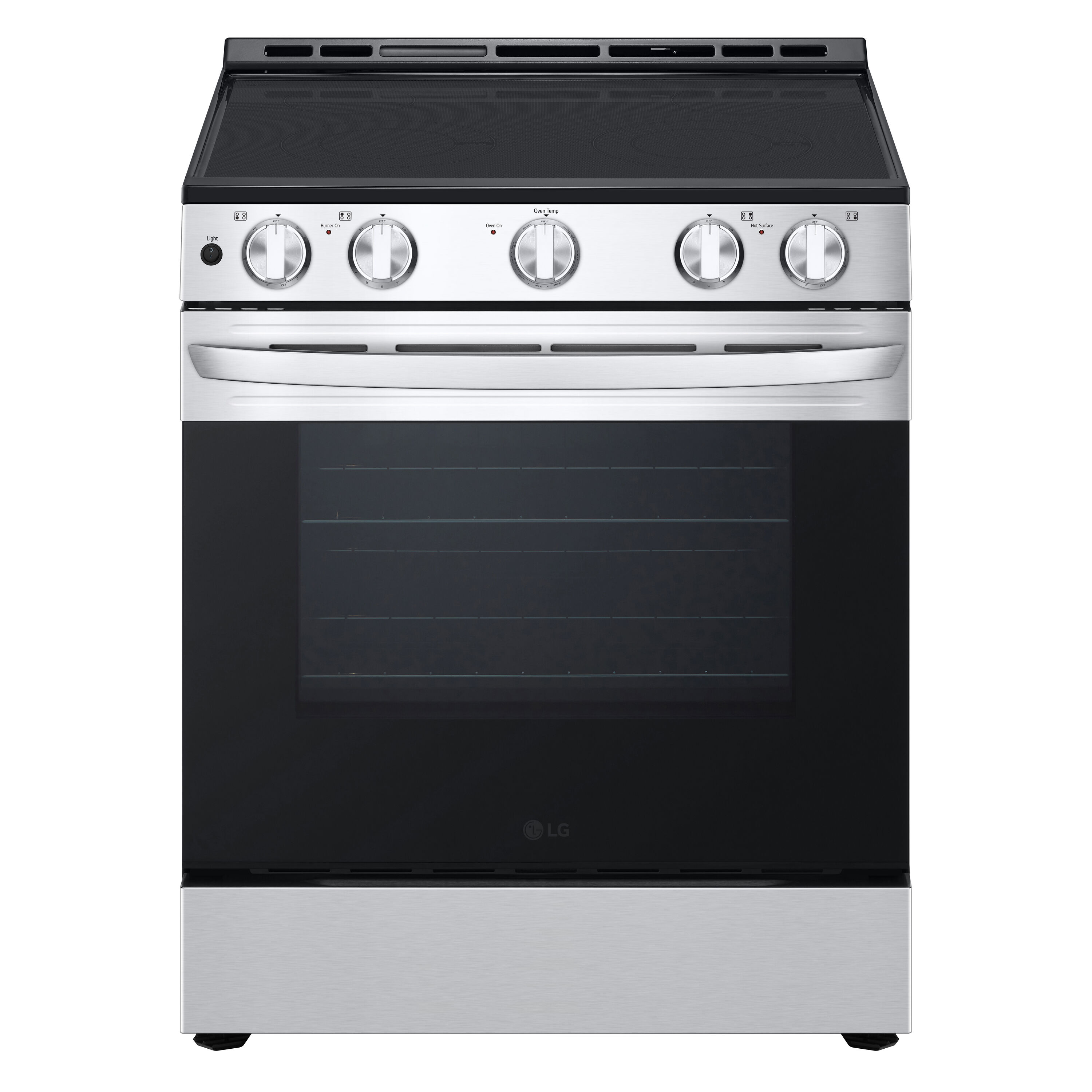LG LSEL6330SE 30-in Glass Top 4 burners 6.3-cu ft Slide-In Electric Range ( Stainless Steel )