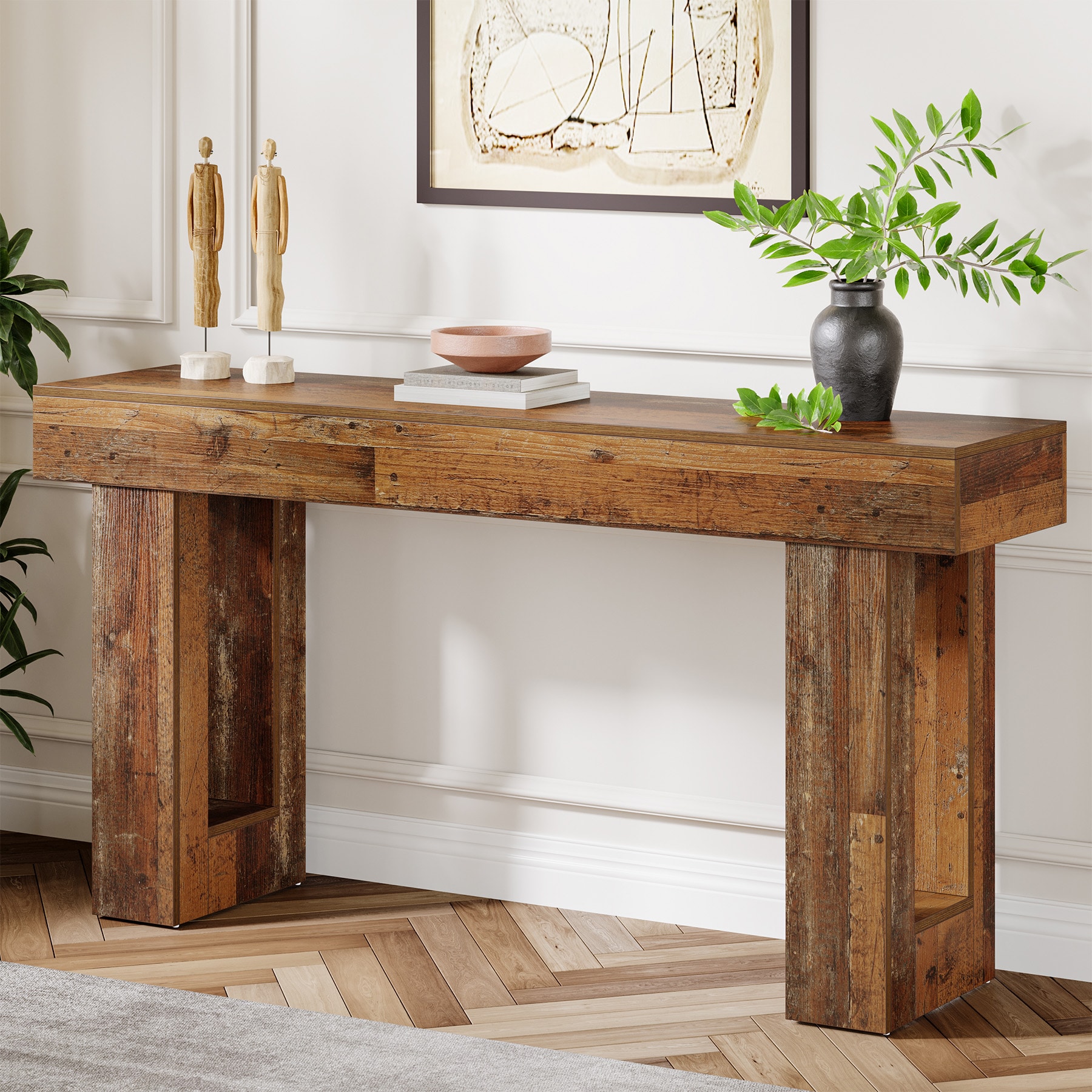 Fnova LWTJ-JW1078 Console table Farmhouse Finished Console table