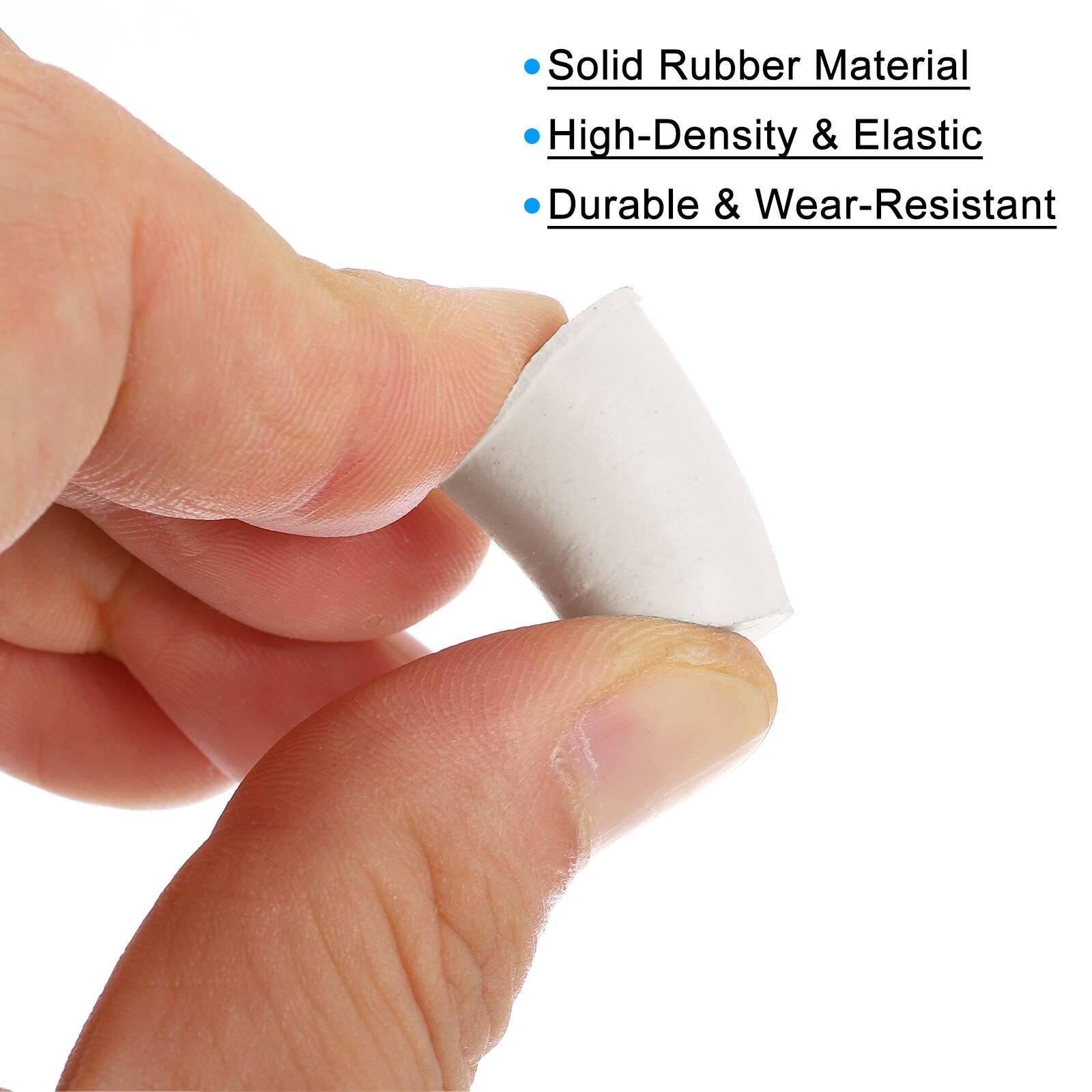 Unique Bargains 4pcs Solid Rubber Stoppers White 7# Tapered Lab Plugs ...