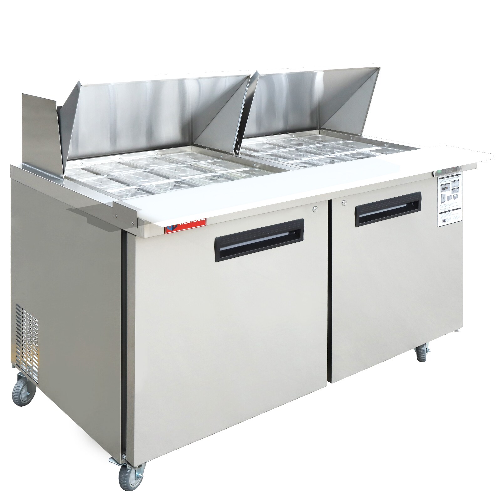 Jeremy Cass GWCLWASH80 16.4-Cu. Feet Commercial Refrigerators 2 Stainless steel -Door Reach-In ( Silver )