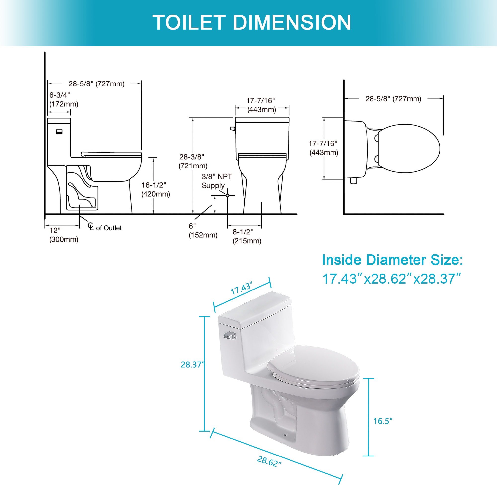 Lordear LD-BATHMA133TC toilets - View #8