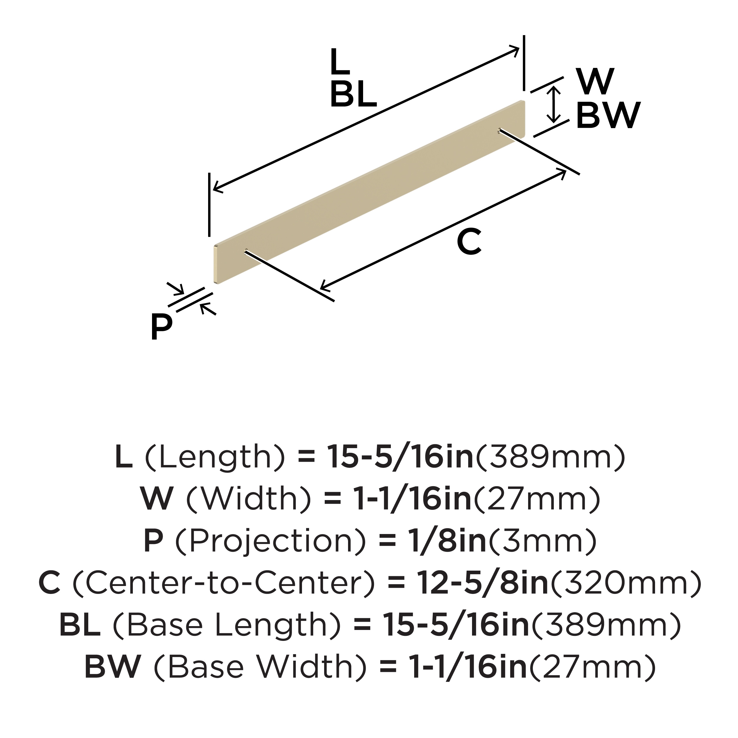 Amerock BP37608BBZ Drawer-Hardware - View #3