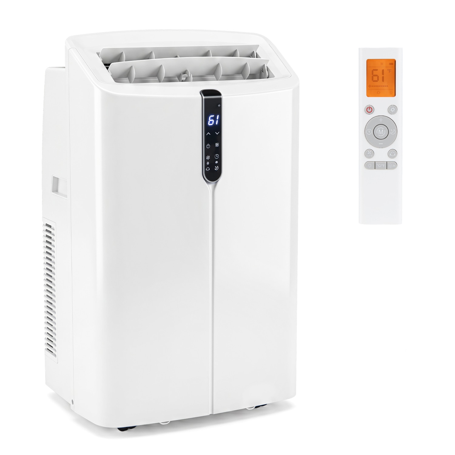 Slickblue 10000 BTU 115V Smart Portable Air Conditioner with Exhaust Hose 750 Sq Ft Suggested Room Size Cooling Vent Remote Control Included