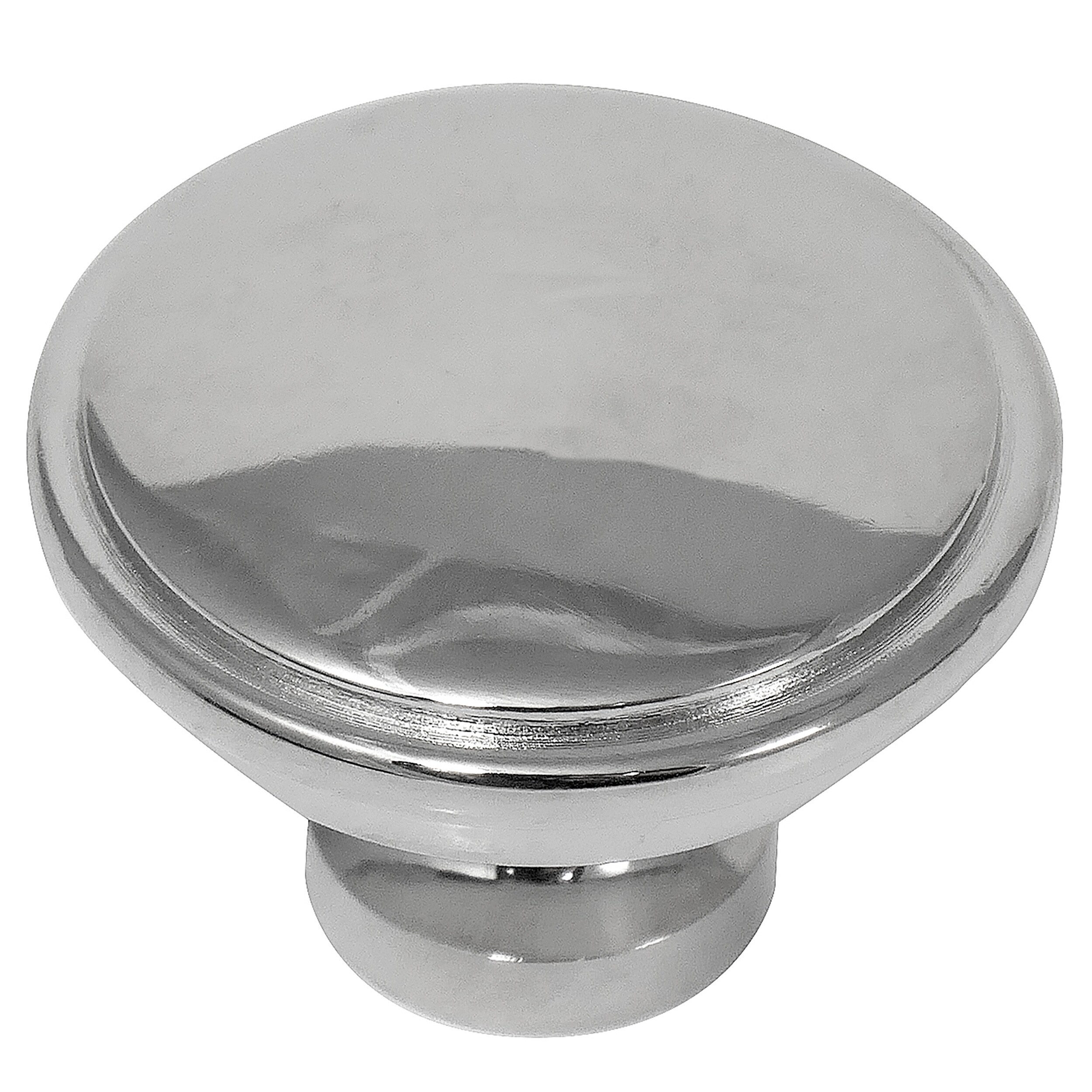 MNG Hardware 83114 Grace 1-1/4-in Polished Nickel Round Transitional Cabinet Knob