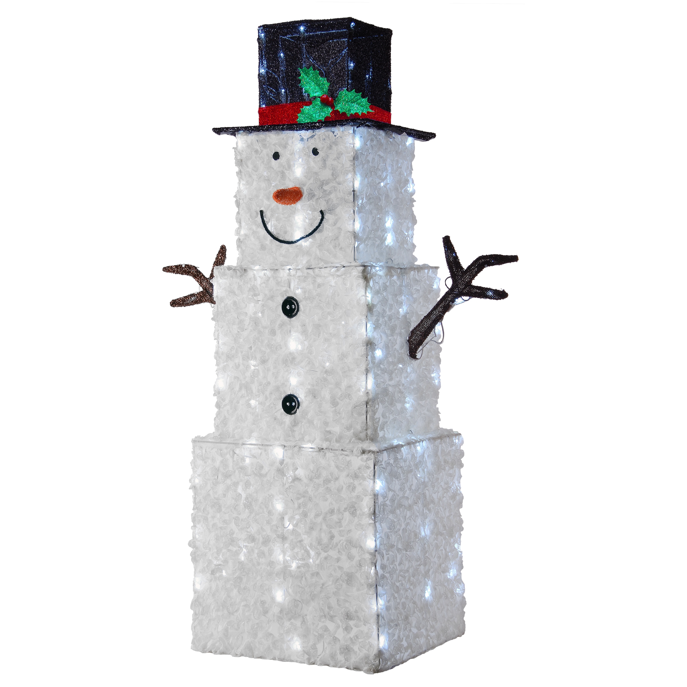 National Tree Company DF-120005L 42-Inches Freestanding Snowman Free standing decoration with White LED Lights