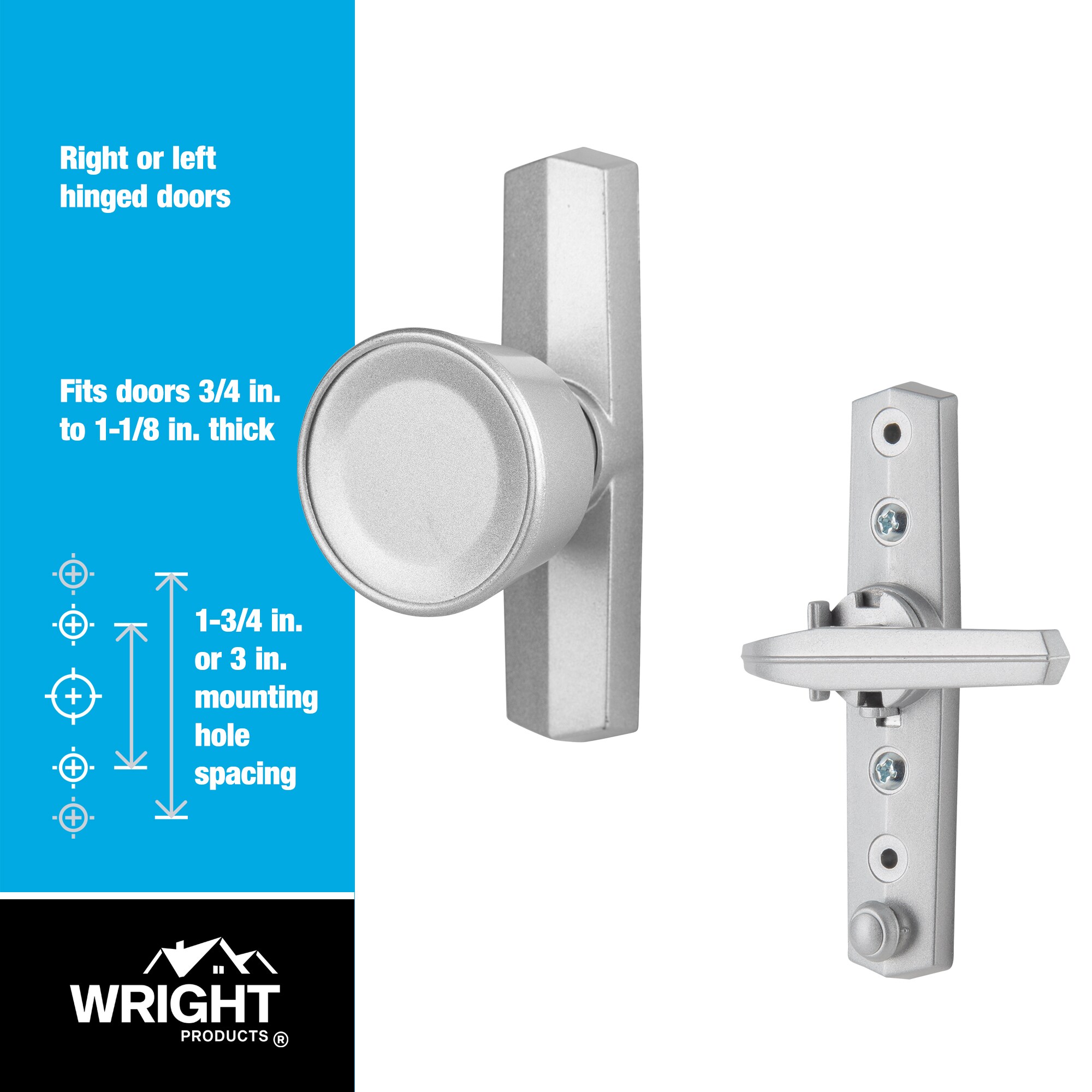 WRIGHT PRODUCTS V670 UNIVERSAL KNOB LATCH, ALUM Screen-Storm-Door-Handles - View #16