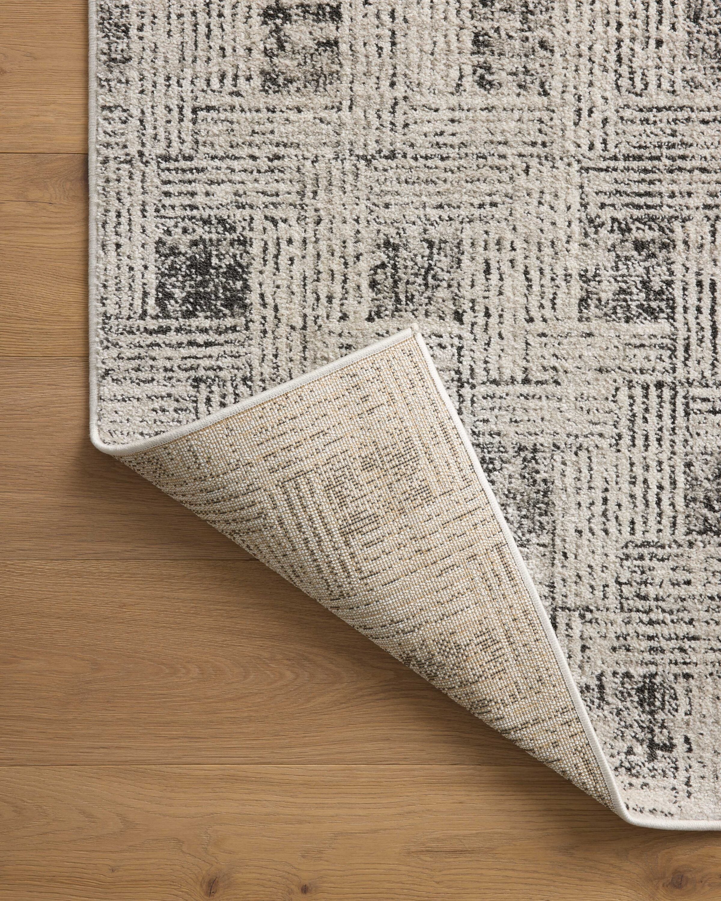 Kamala Grey and Graphite Diamond Pattern Runner Rug 2'-7" x 8'-0"