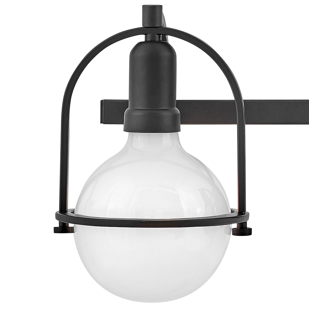 Somerset Elegant Black 3-Light Vanity Fixture with Vintage Appeal