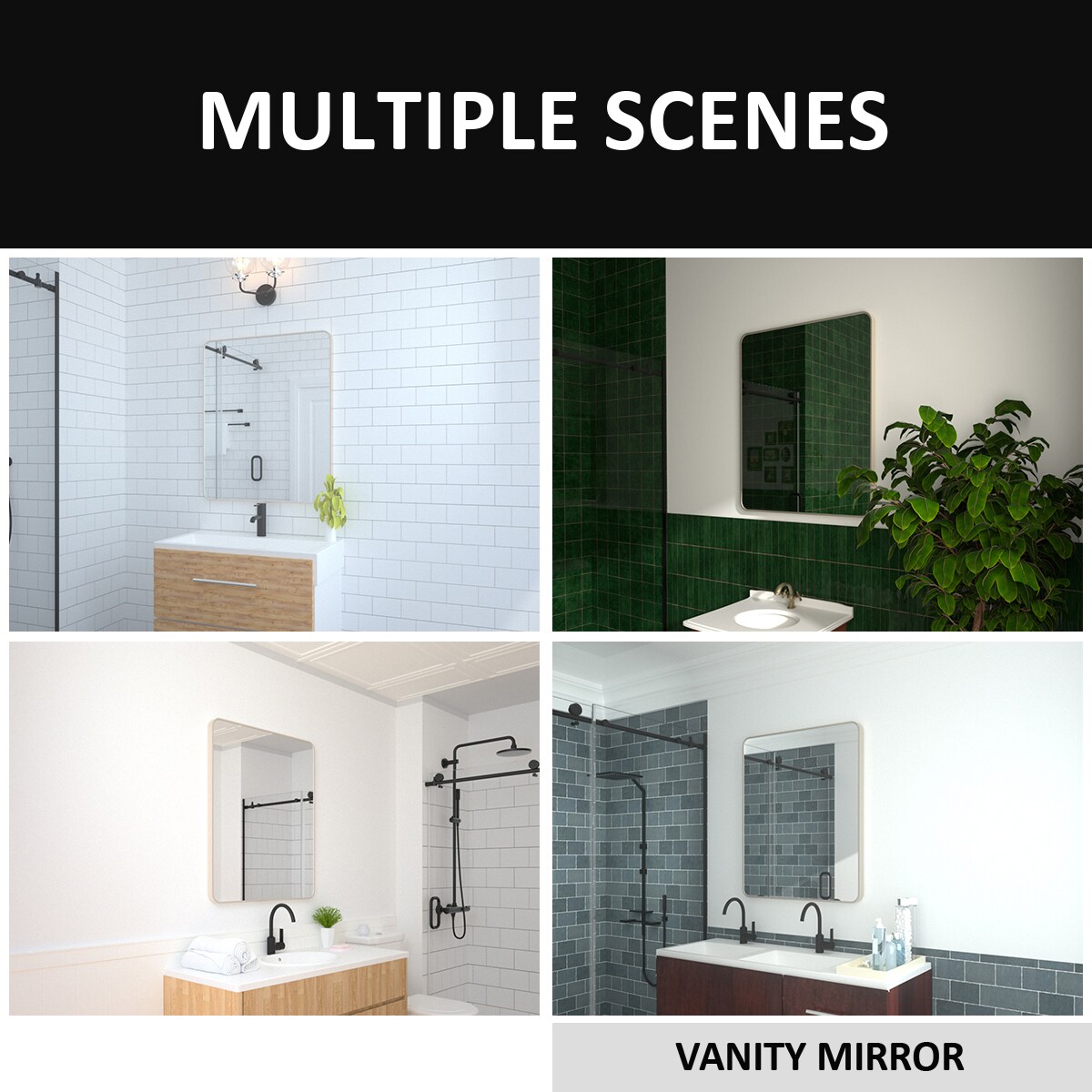 Forclover TAK-FMR4836BG Framed-Bath-Mirrors - View #10