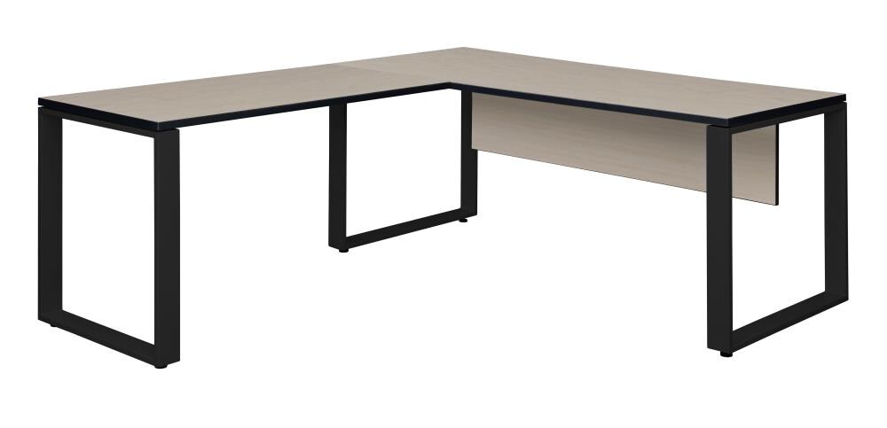 Regency STLDS723048PLBK Structure 78-in White Modern/Contemporary L-shaped Desk