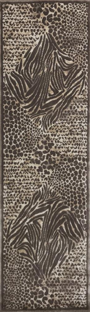 Radici USA 3808/0013/BROWN Garda 2 x 8 (ft) Polypropylene Brown Rectangular Indoor Animal print Lodge Runner rug