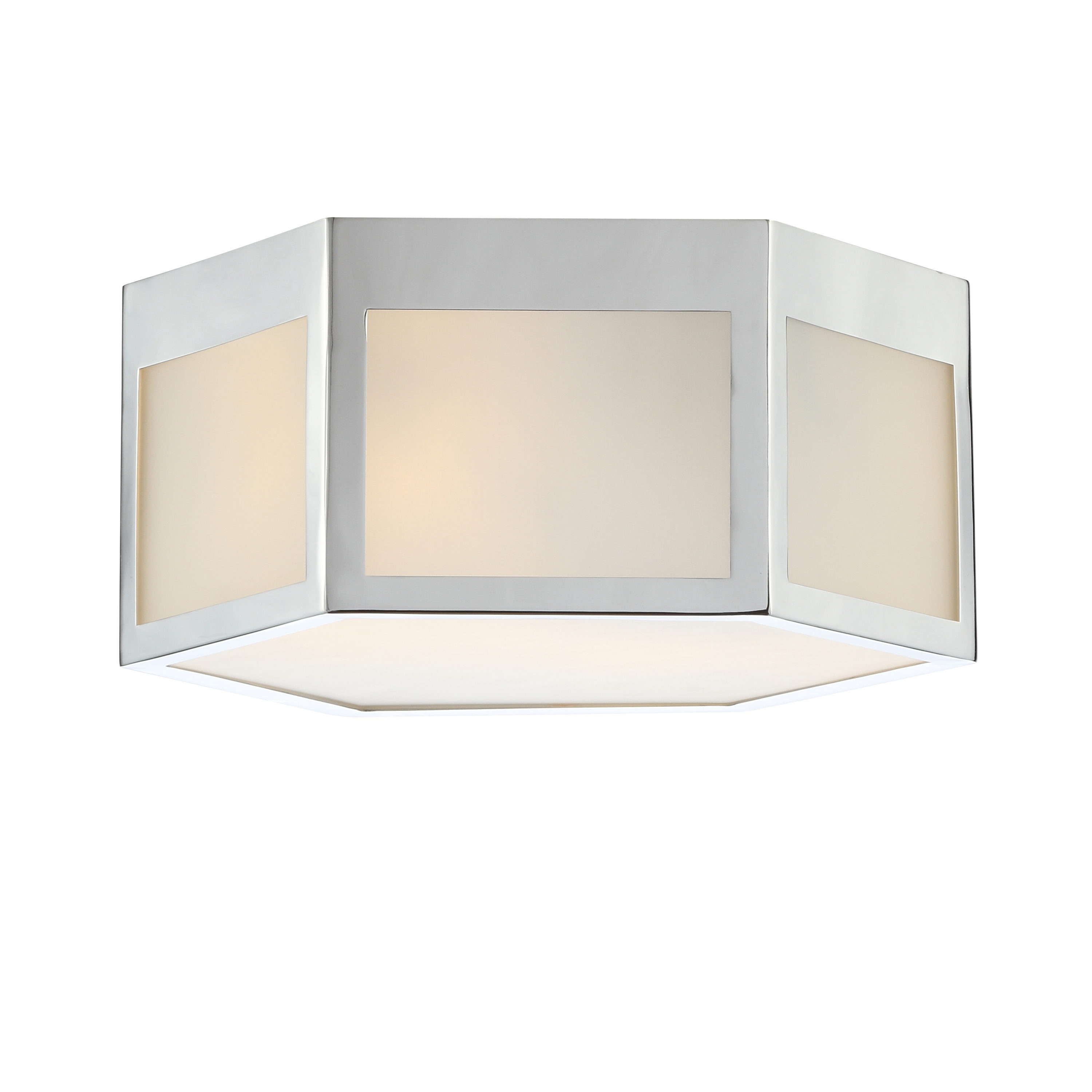 JONATHAN Y 1-Light 13-in Chrome LED Flush Mount Light JYL7451A at Lowes.com