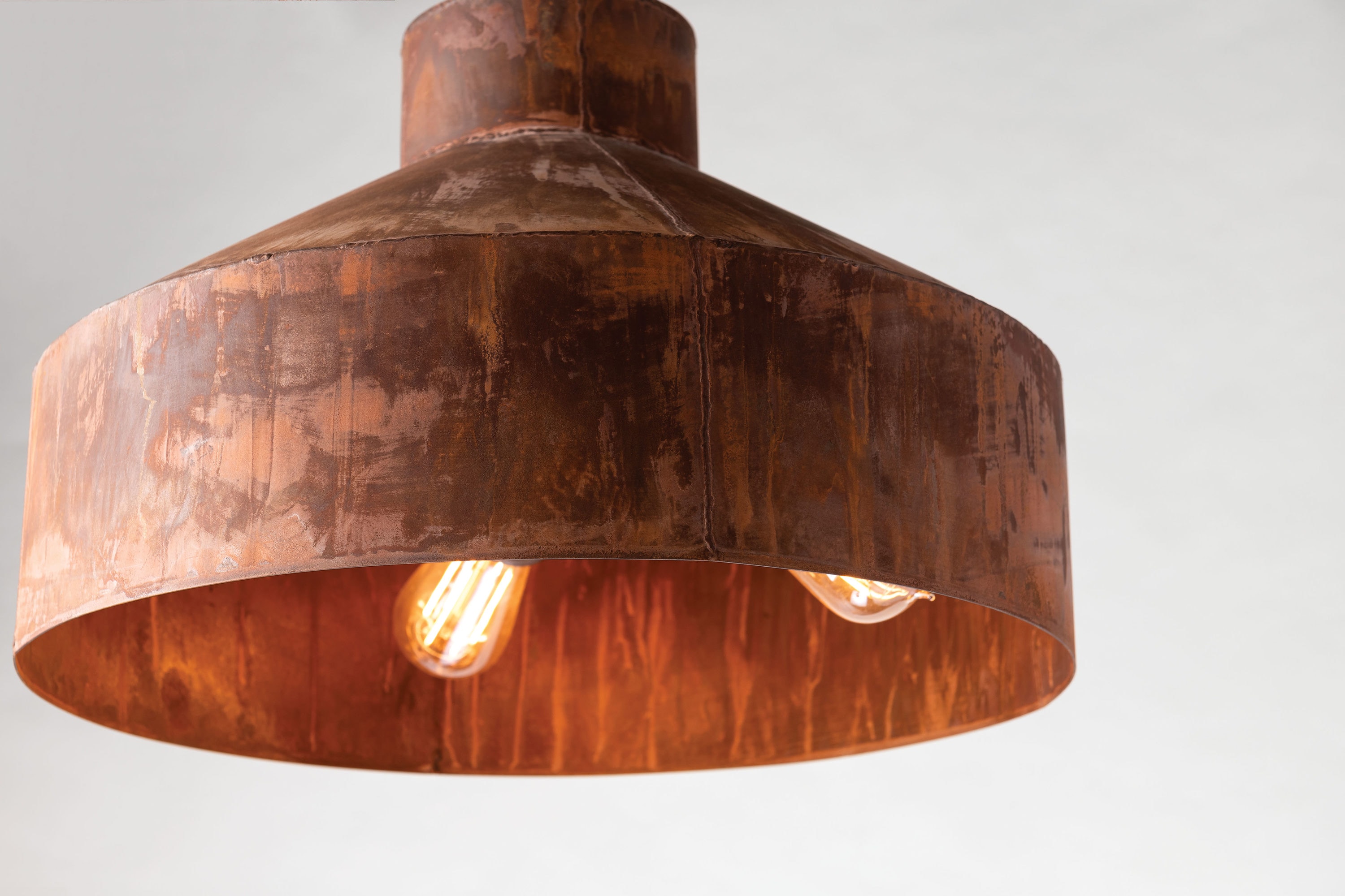 rust pendant light