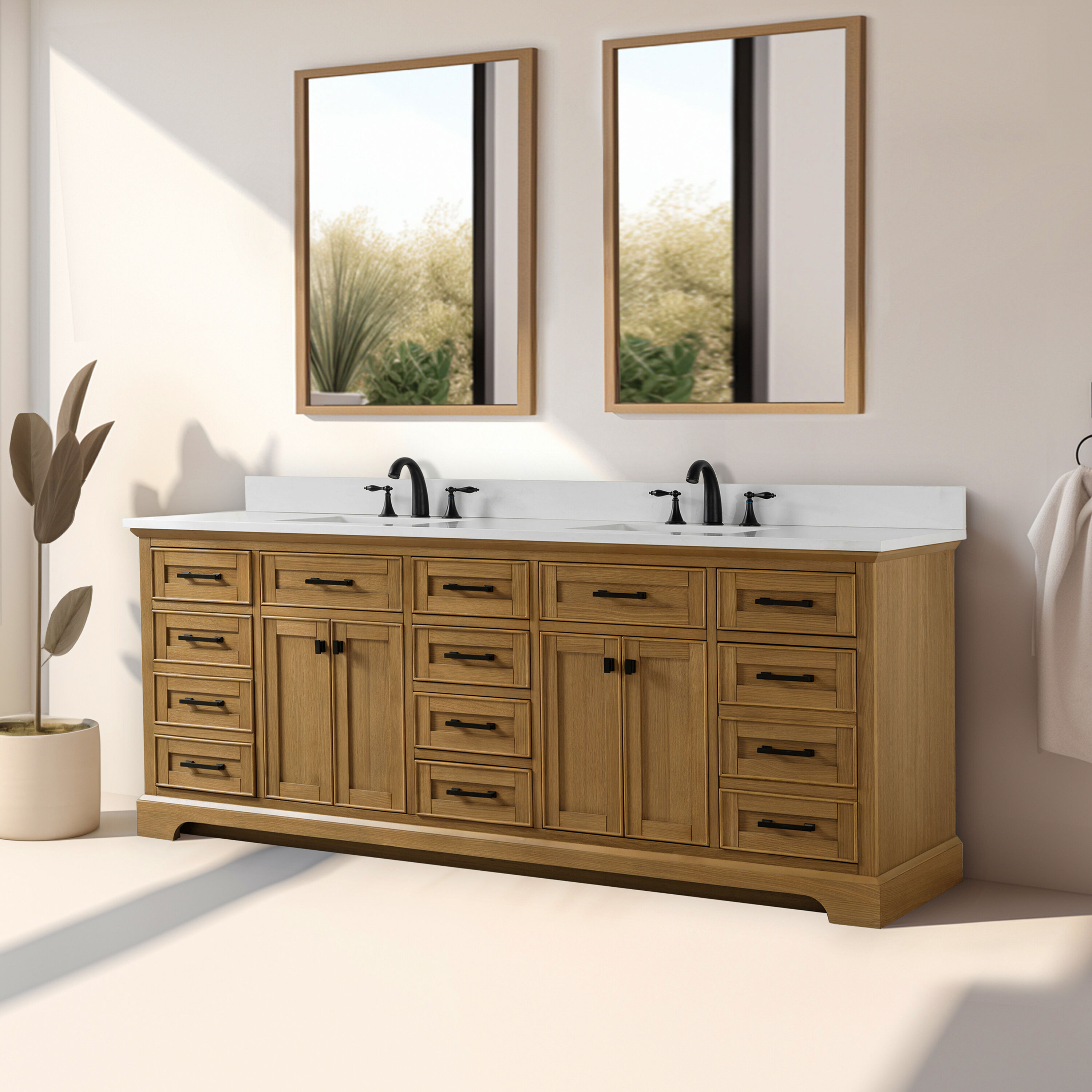 Design Element ML-84-OKV Bath-Vanity-Combo - View #2