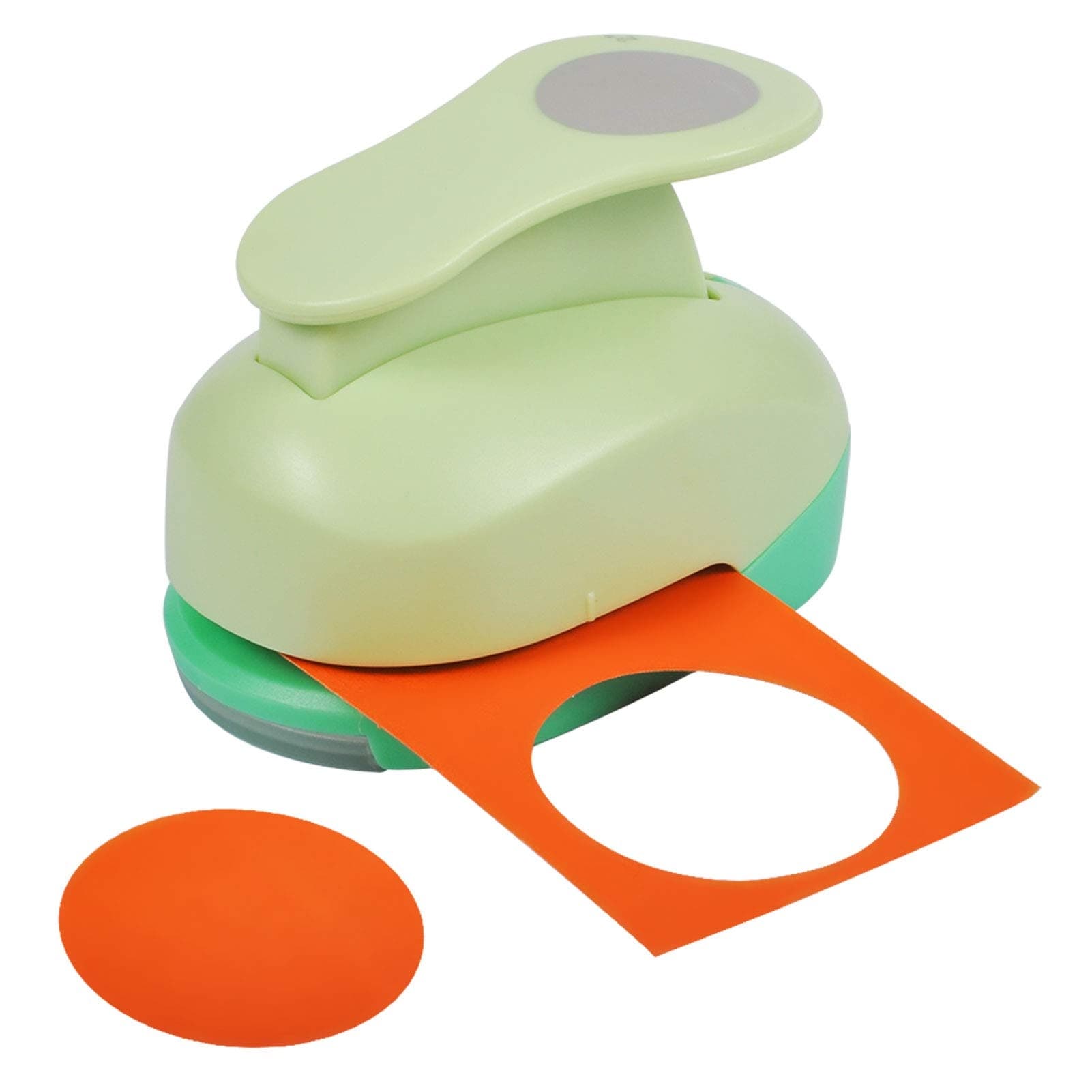 ITOPFOX  2 Inch Circle Punch Paper Punch for Crafts Scrapbooking DIY Projects Cardstock Cutter with Easy Spring Lever No Jam Guide for Cards Arts