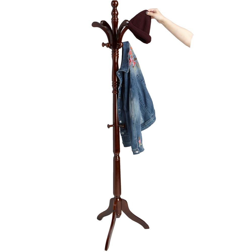 Mind Reader Traditional Black Coat Stand with 11 Hooks