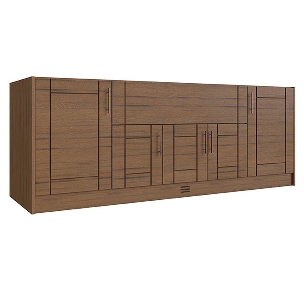 WeatherStrong WSE90I-STK Sanibel 3 -Piece 91.25-in W x 28.5-in D x 34.5-in H Modular Outdoor Kitchen Set