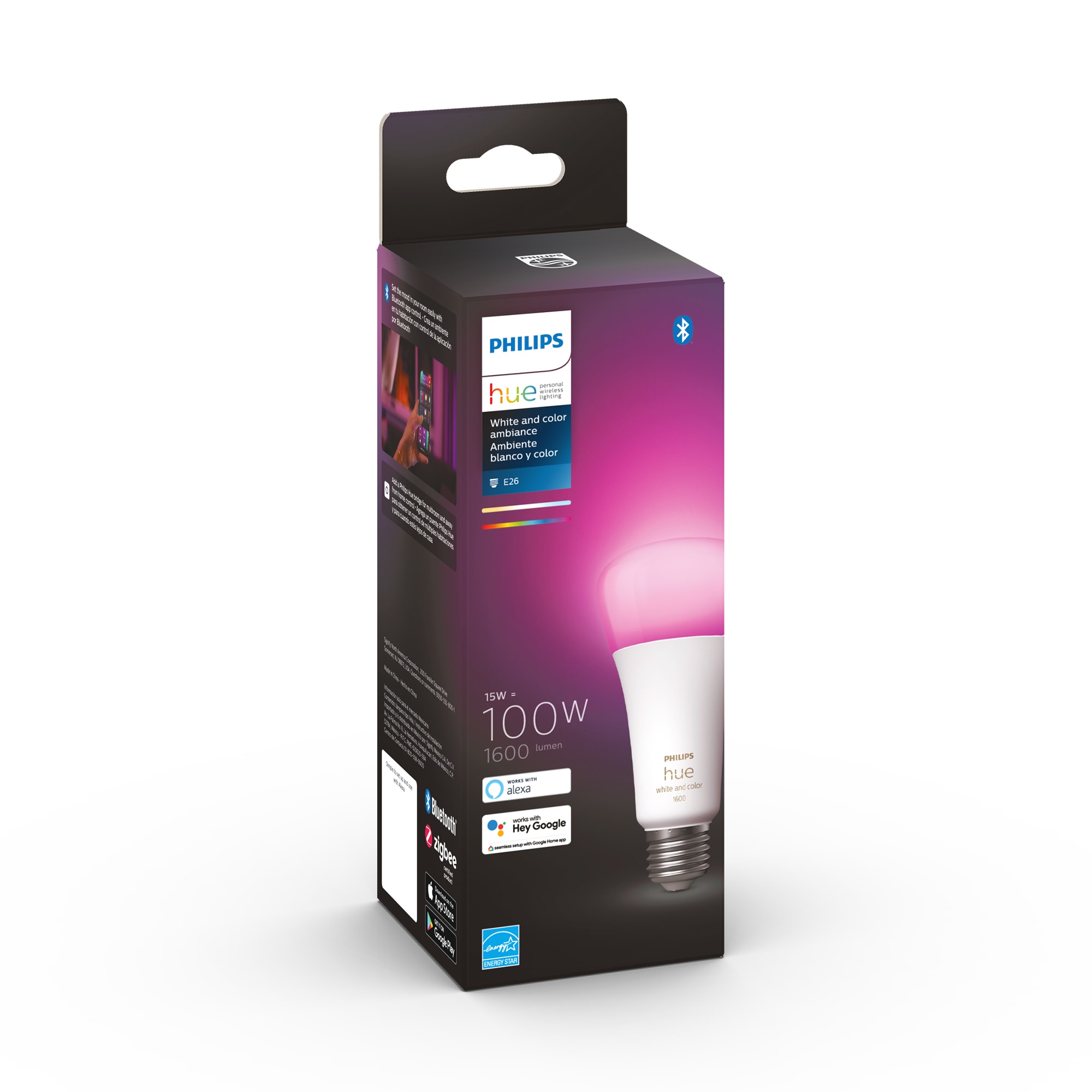 Philips Hue 100-Watt EQ A21 Color-changing E26 Dimmable Smart LED Light Bulb in the Purpose Light Bulbs department at Lowes.com
