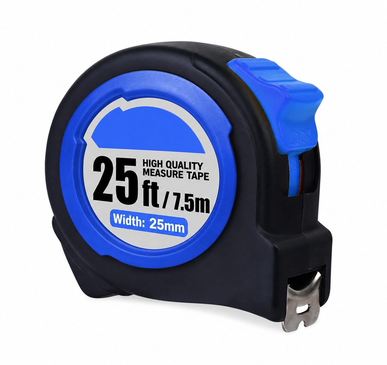 Etokfoks  25 ft 7 5m Tape Measure Long Steel Blade with Self Locking Retractable Design 1 in Wide 12 Pack Easy Read
