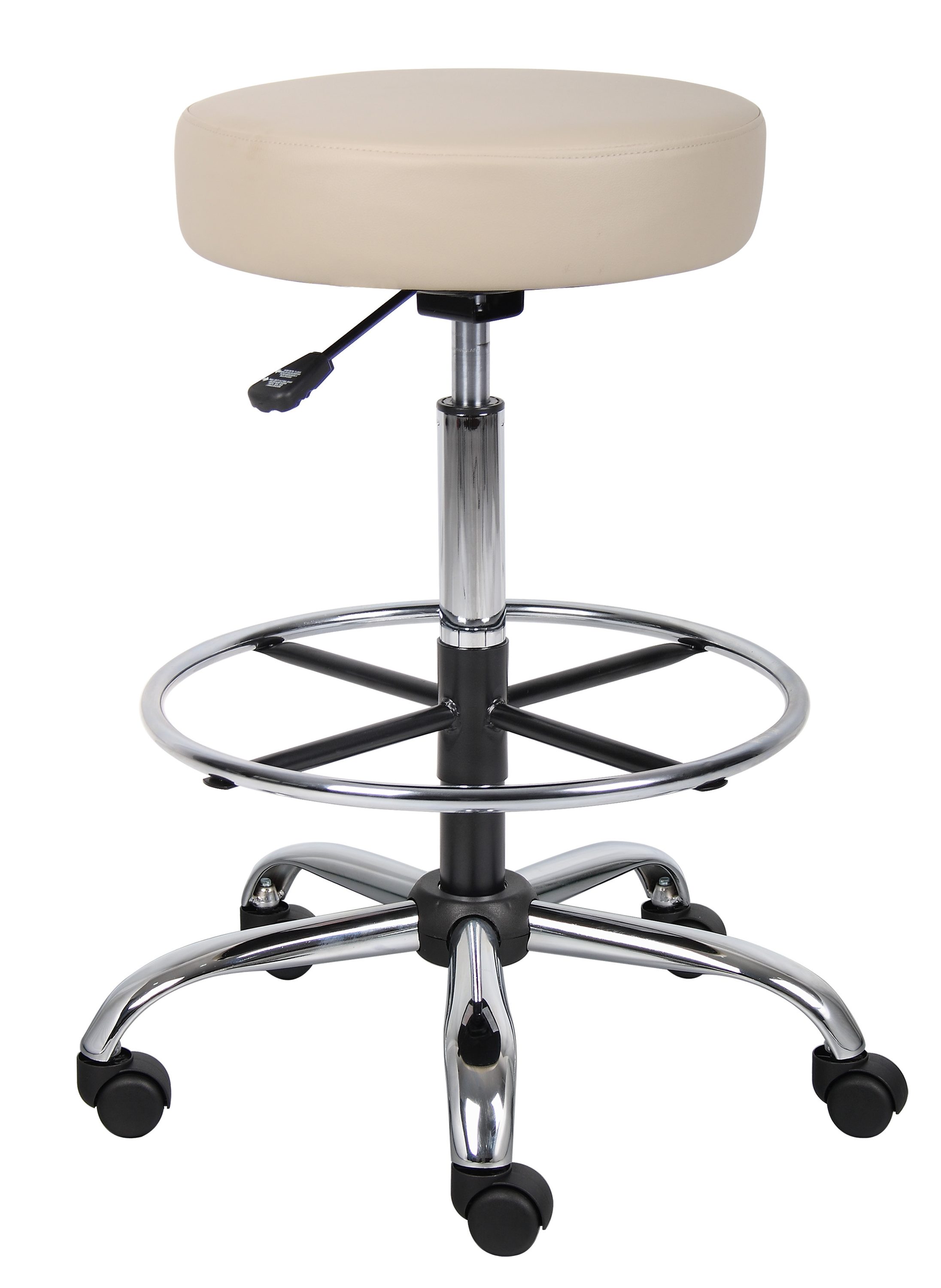 Drafting Stool with Footring and Adjustable Arms Blue - Boss Office Products