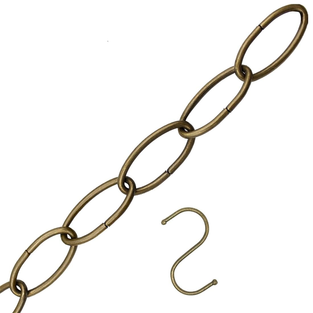 Oyezvary  36 Inch Heavy Duty White Steel Chain Adjustable 11 Gauge Hanging Chain Supports Up To 35 Pounds For Planters Lights Decor 1 Pack