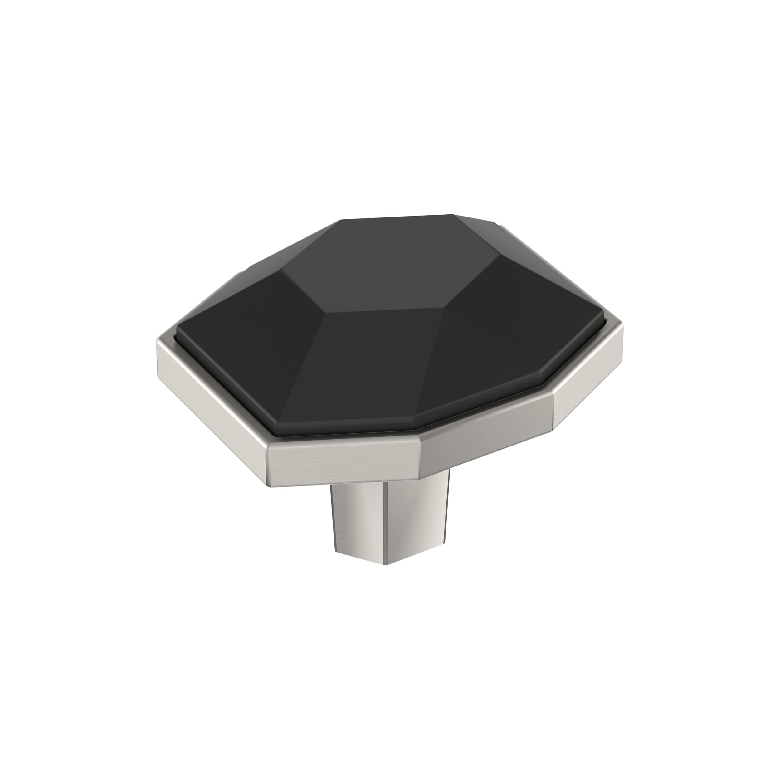 Amerock BP36638BBRG10 London 1-5/8-in Black Bronze/Satin Nickel Geometric Contemporary Cabinet Knob