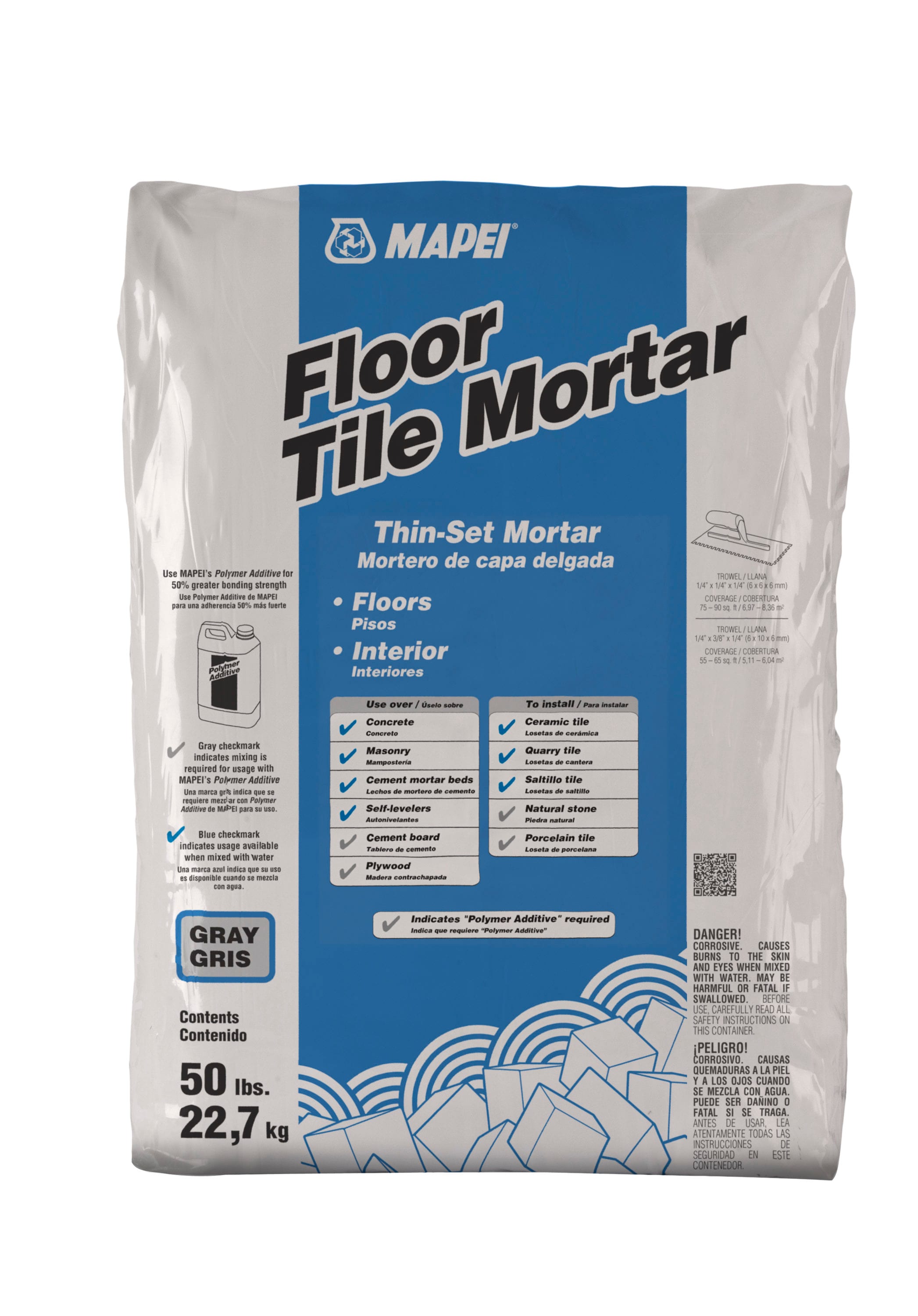 MAPEI Floor Tile 50-lb Gray Thinset Tile Mortar in the Mortar department at  Lowes.com