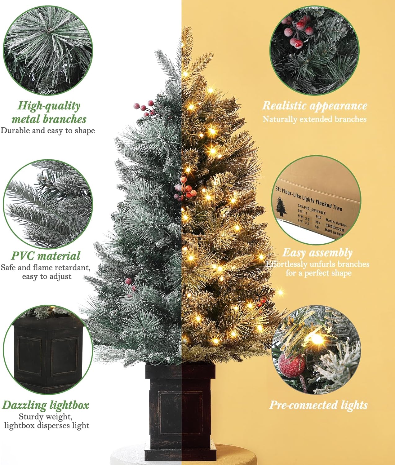 Qeetex DHZ-PHO-0WIH6JYS Artificial-Christmas-Trees - View #5