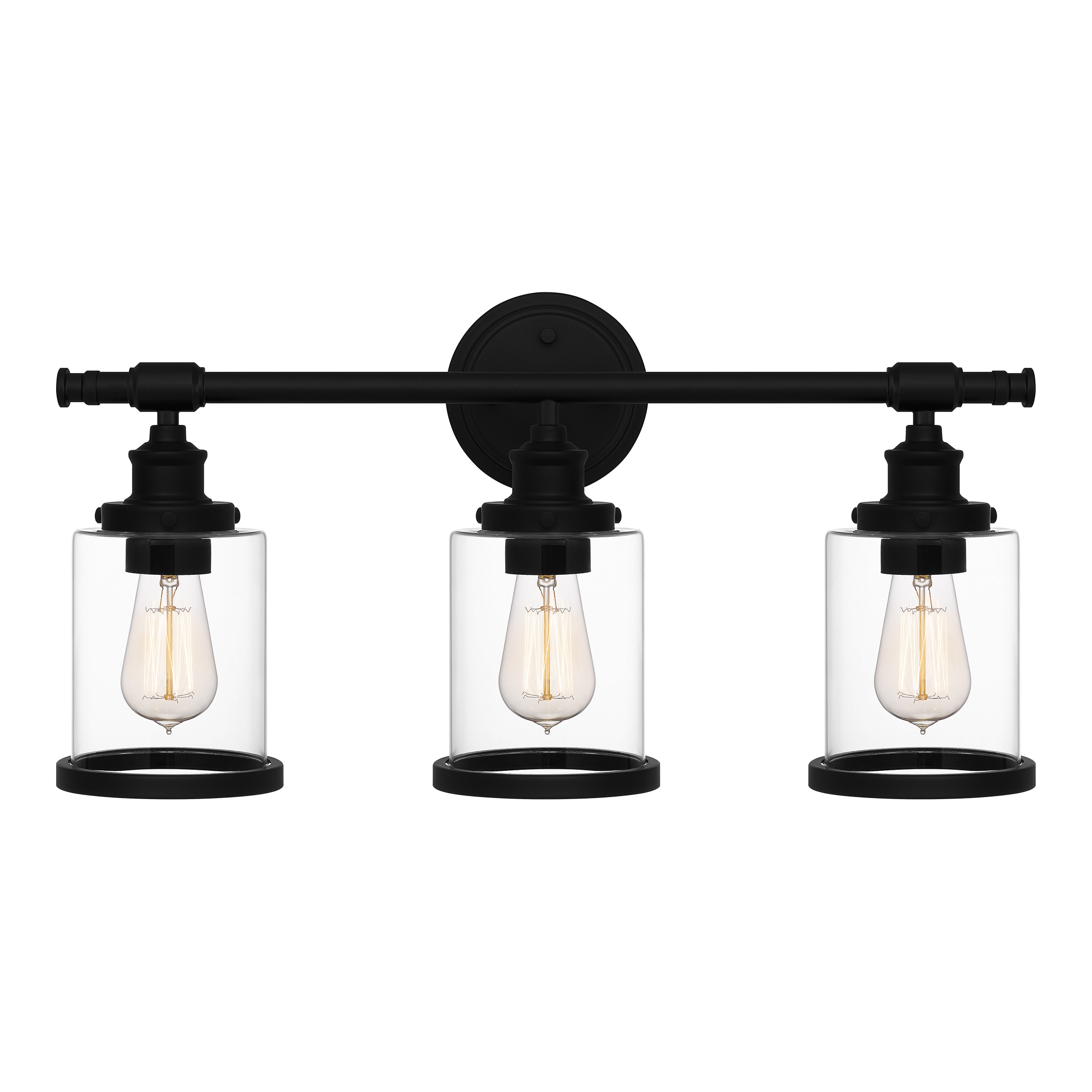 Ashley Harbour DS19213A2 Adelyn 23.5-in 3-Light Matte Black Transitional Vanity Light
