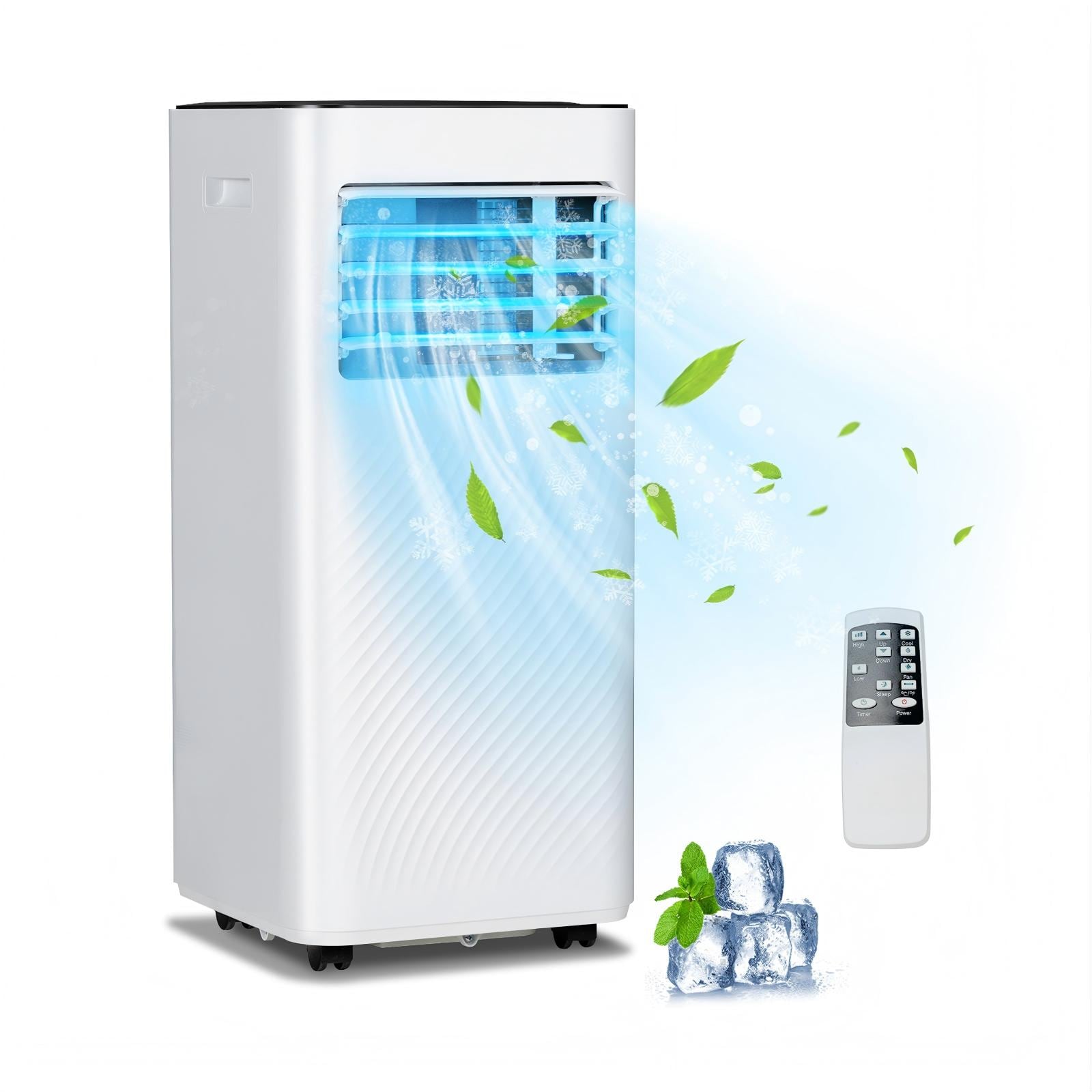 SUGIFT 10000-BTU 4-in-1 2-Speed 61-90-Degree Portable Air Conditioner With Dehumidifier Sleep Mode For Up To 350-sq ft Rooms Portable Air Conditioner #LW018SUGHY1788