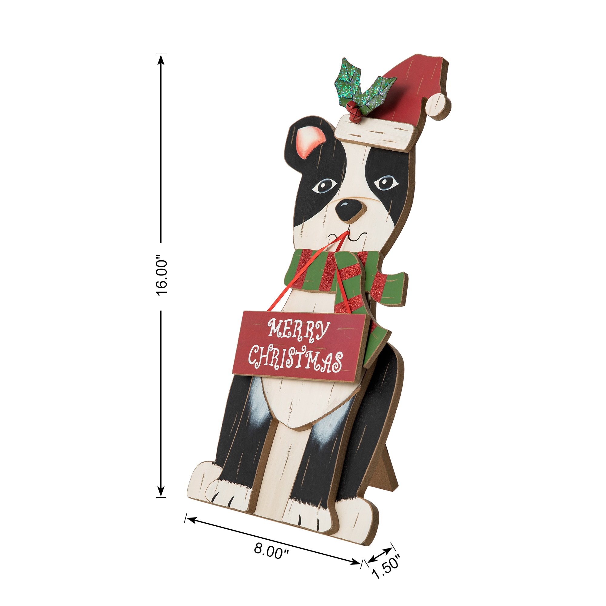 Glitzhome 16-in Decoration Dog Christmas Decor in the Christmas Decor ...