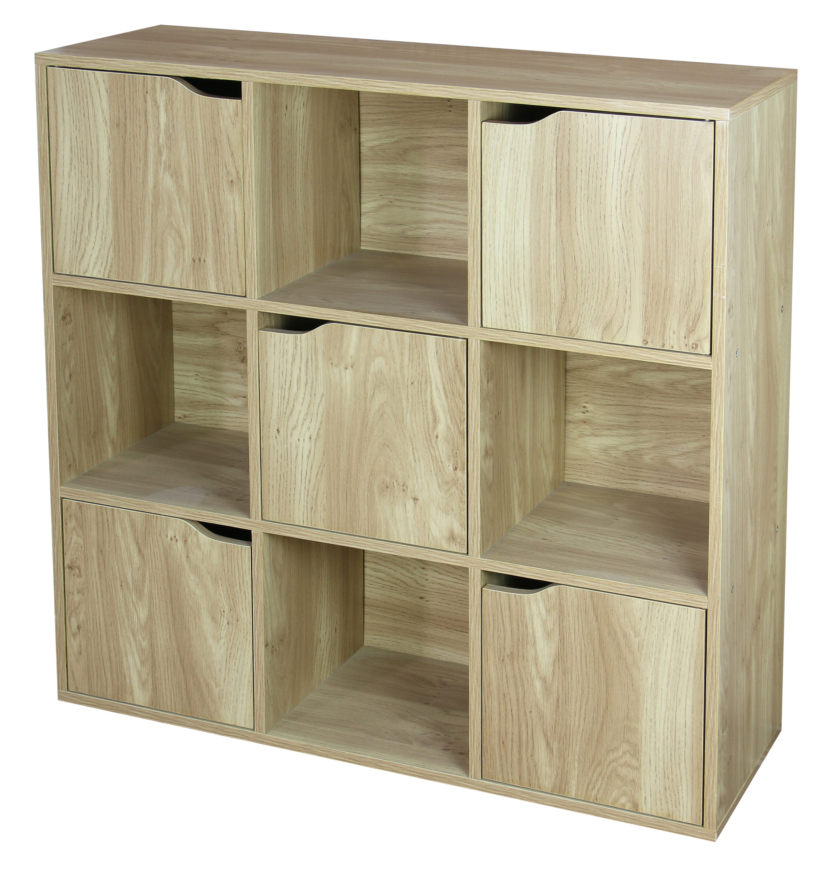 9 Cube Organizer In The Storage Cubes, Stackable Wooden Storage Cubes With Doors