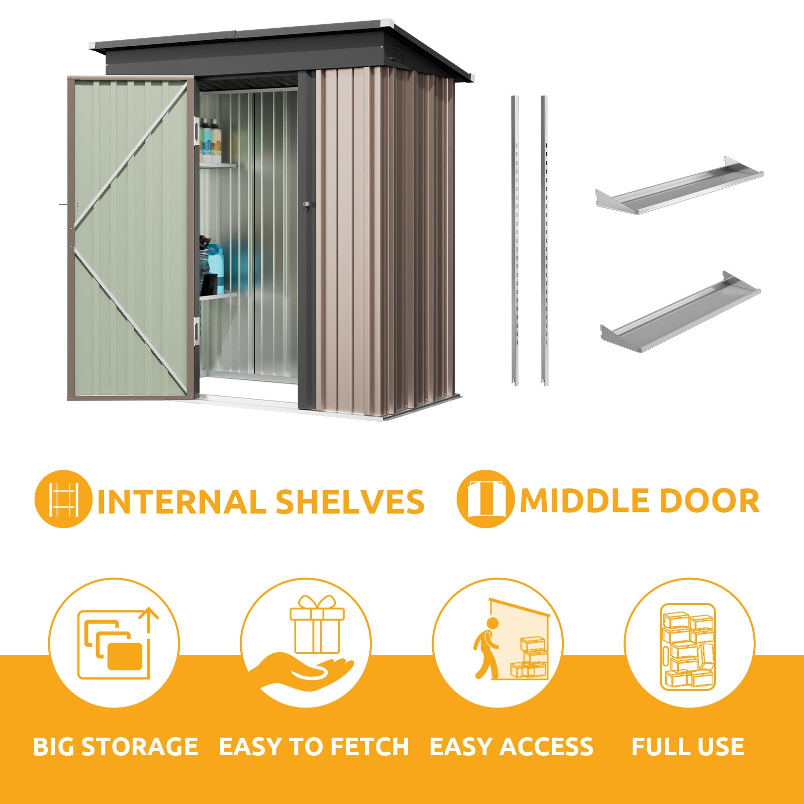 UDPATIO TP02BRO53-LW Metal-Storage-Buildings-Sheds - View #3