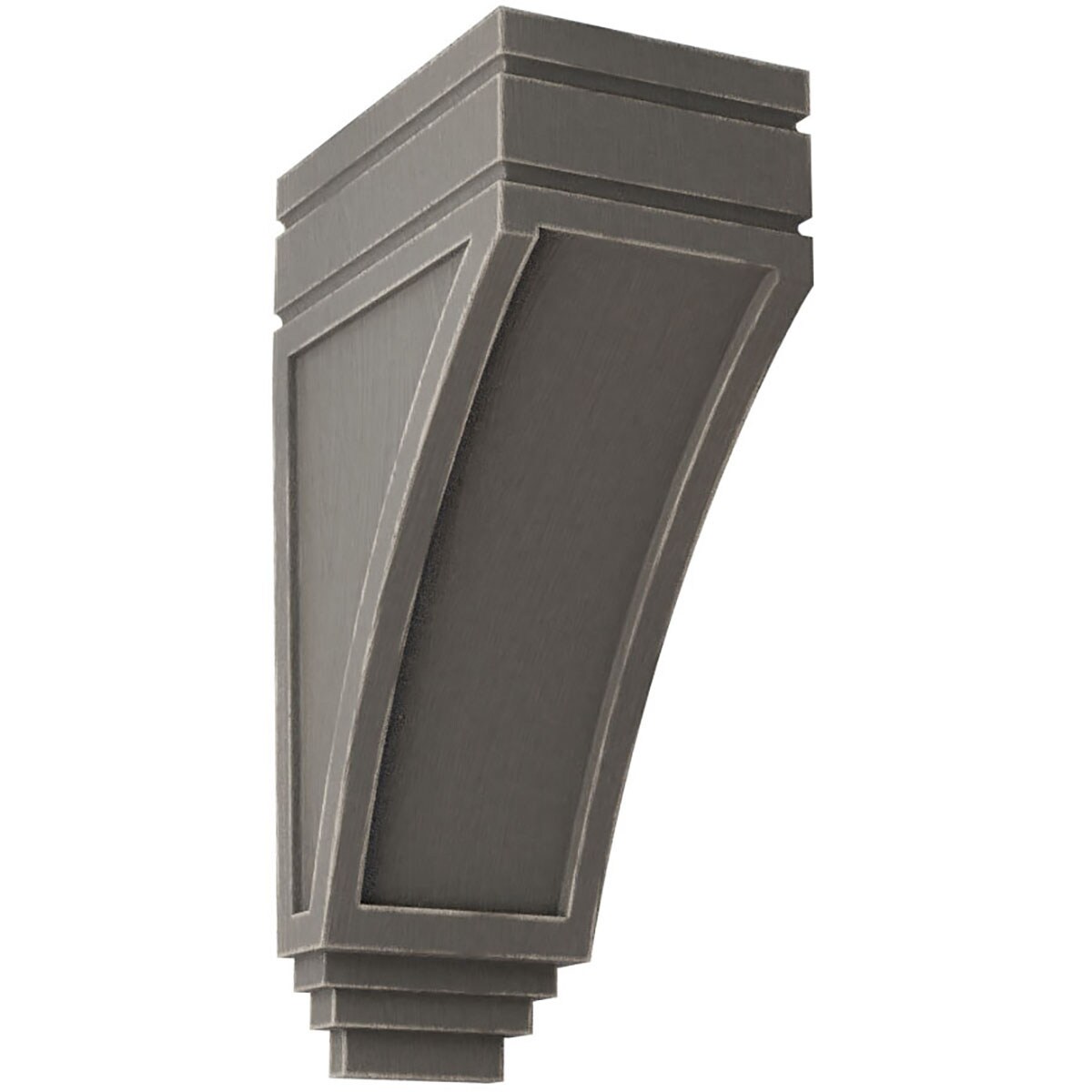 Ekena Millwork CORWD05X07X14SJGY 5-in x 7.75-in x 14-in Vintage Decor Finished Alder Gray Wood Paintable/Stainable Corbel