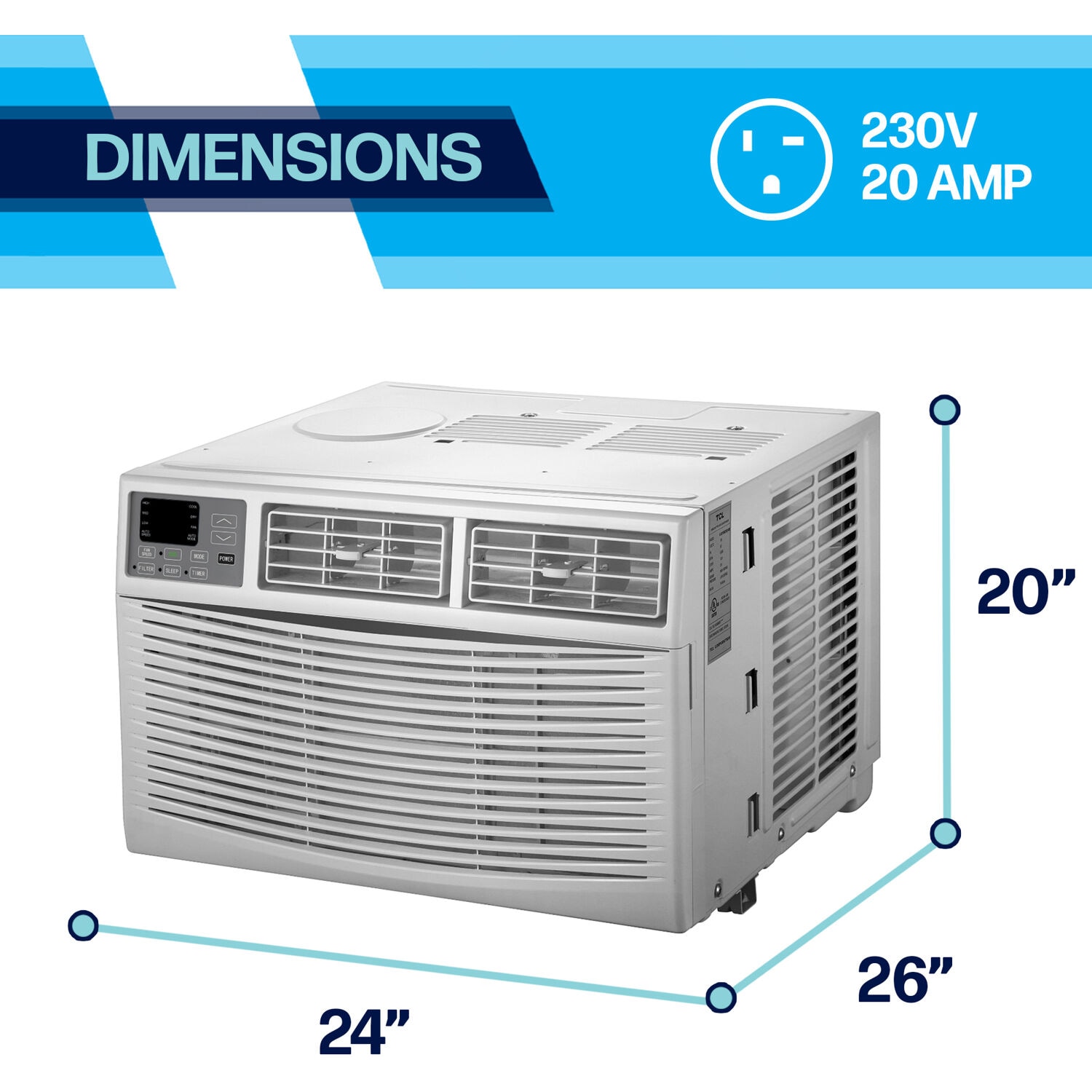 Arctic Wind 1000 Sq Ft Window Air Conditioner With Remote 230 Volt 18000 Btu At 1507