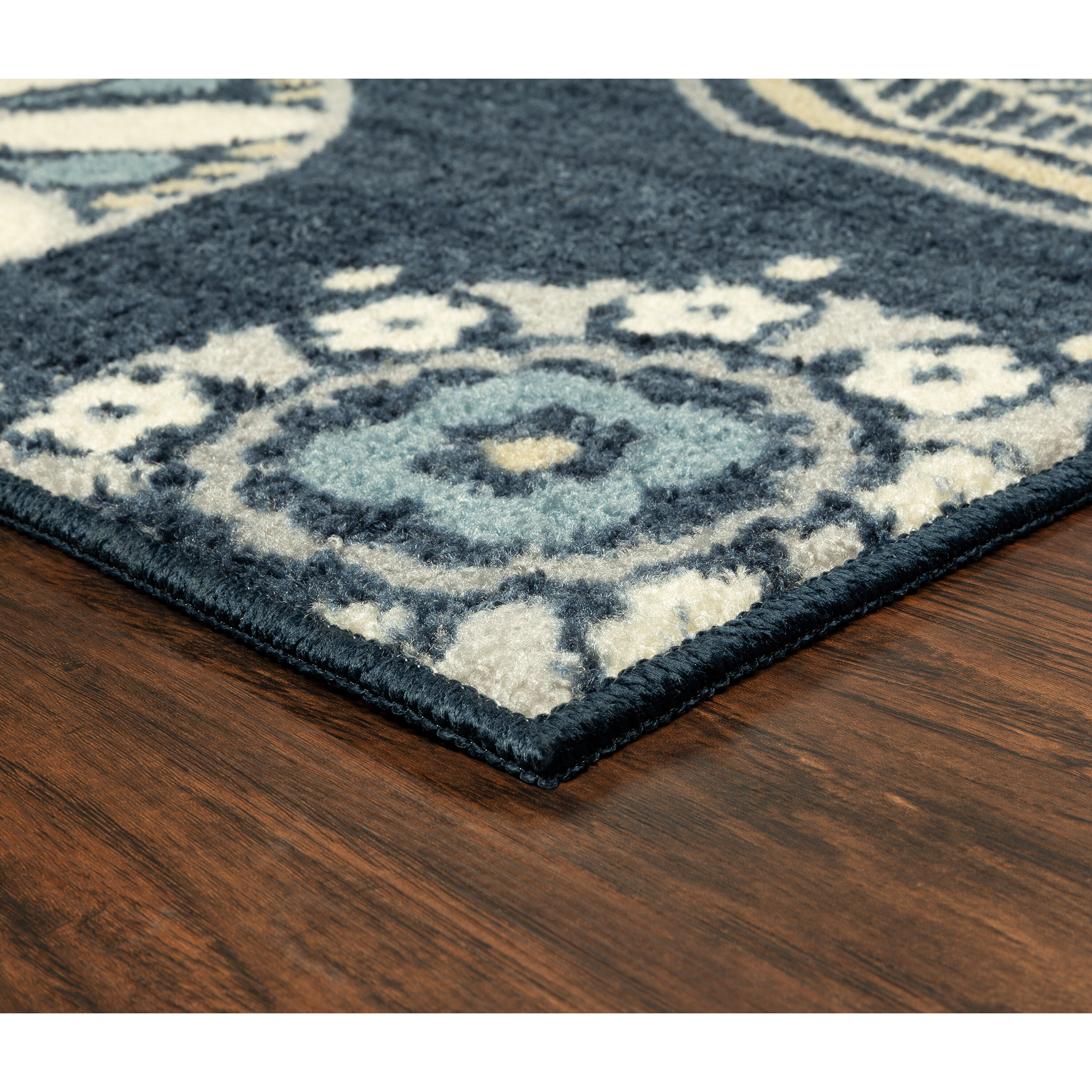 Maples Rugs 2 X 6 (ft) Blue Indoor Floral/Botanical Farmhouse/Cottage ...