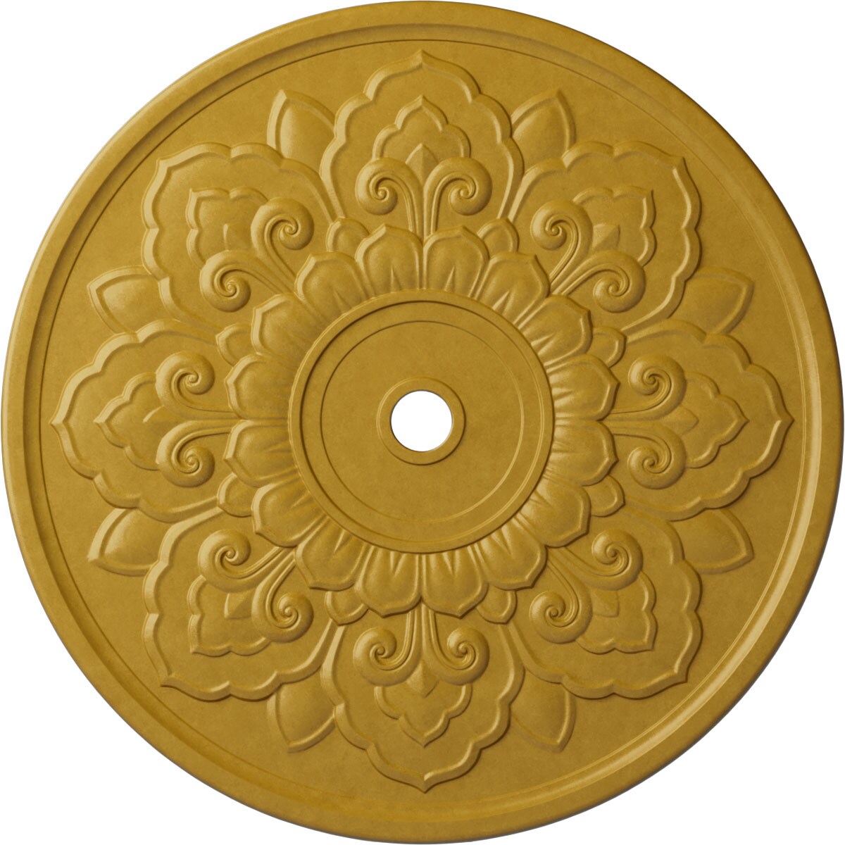 Ekena Millwork CM50LOIGS Lorry 51-in W x 51-in L Painted Iridescent Gold Polyurethane Whole Ceiling Medallion