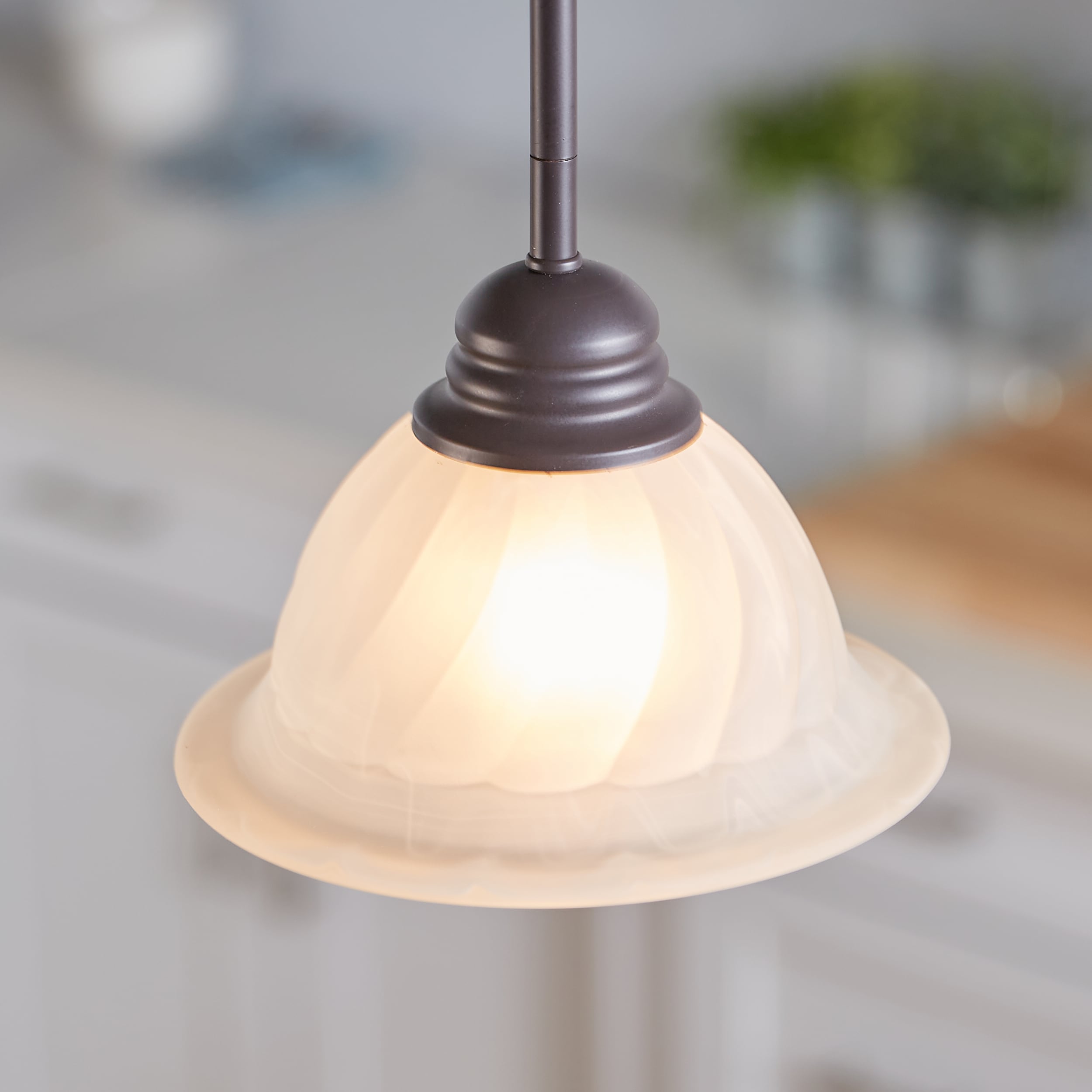 Marin 7" Oil Rubbed Bronze Glass Mini Pendant Light