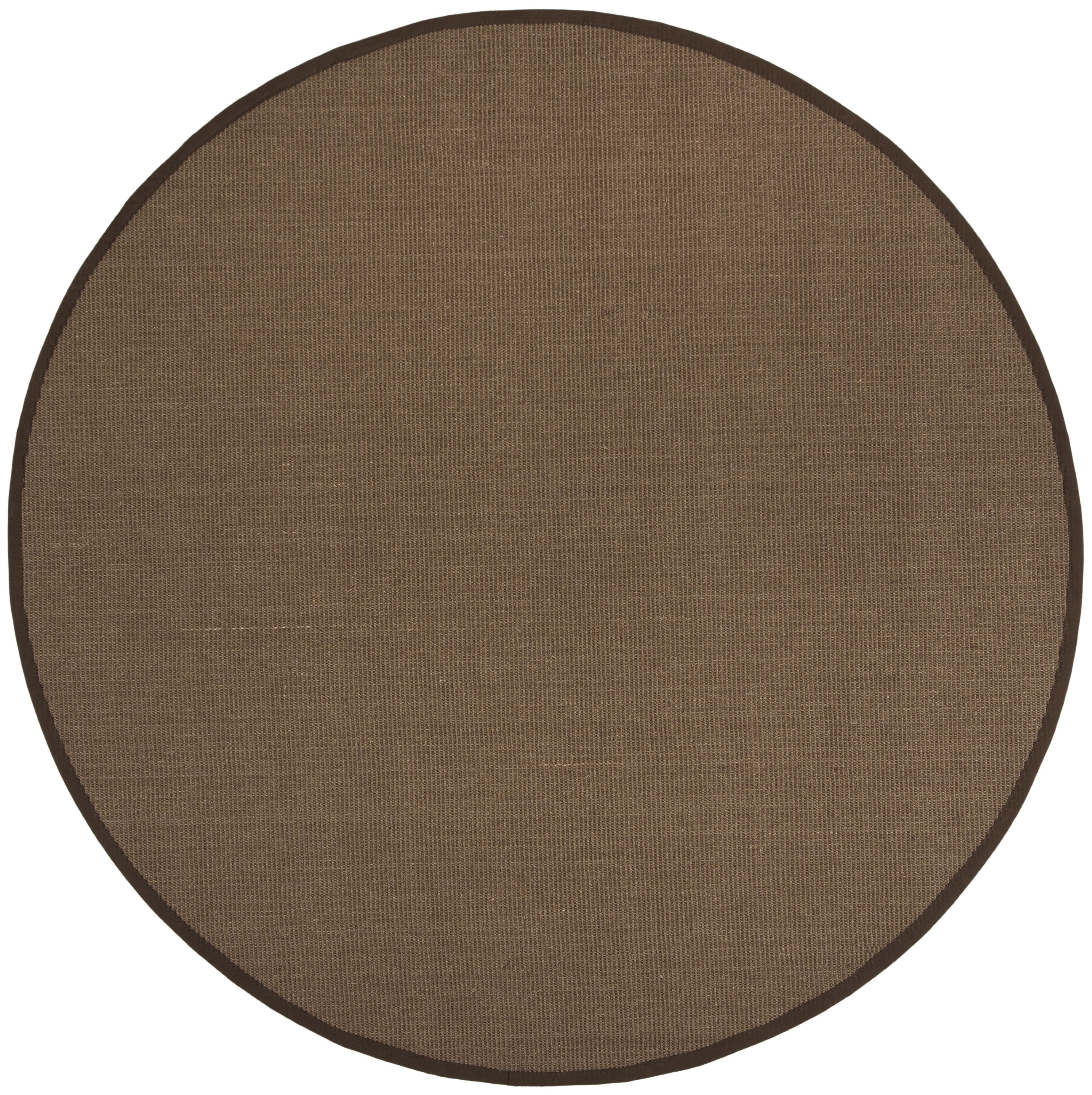 Safavieh NF131C-6R Natural Fiber Tobias 6 x 6 (ft) Loomed Sisal Brown/Brown Round Indoor Solid Farmhouse/Cottage Area rug