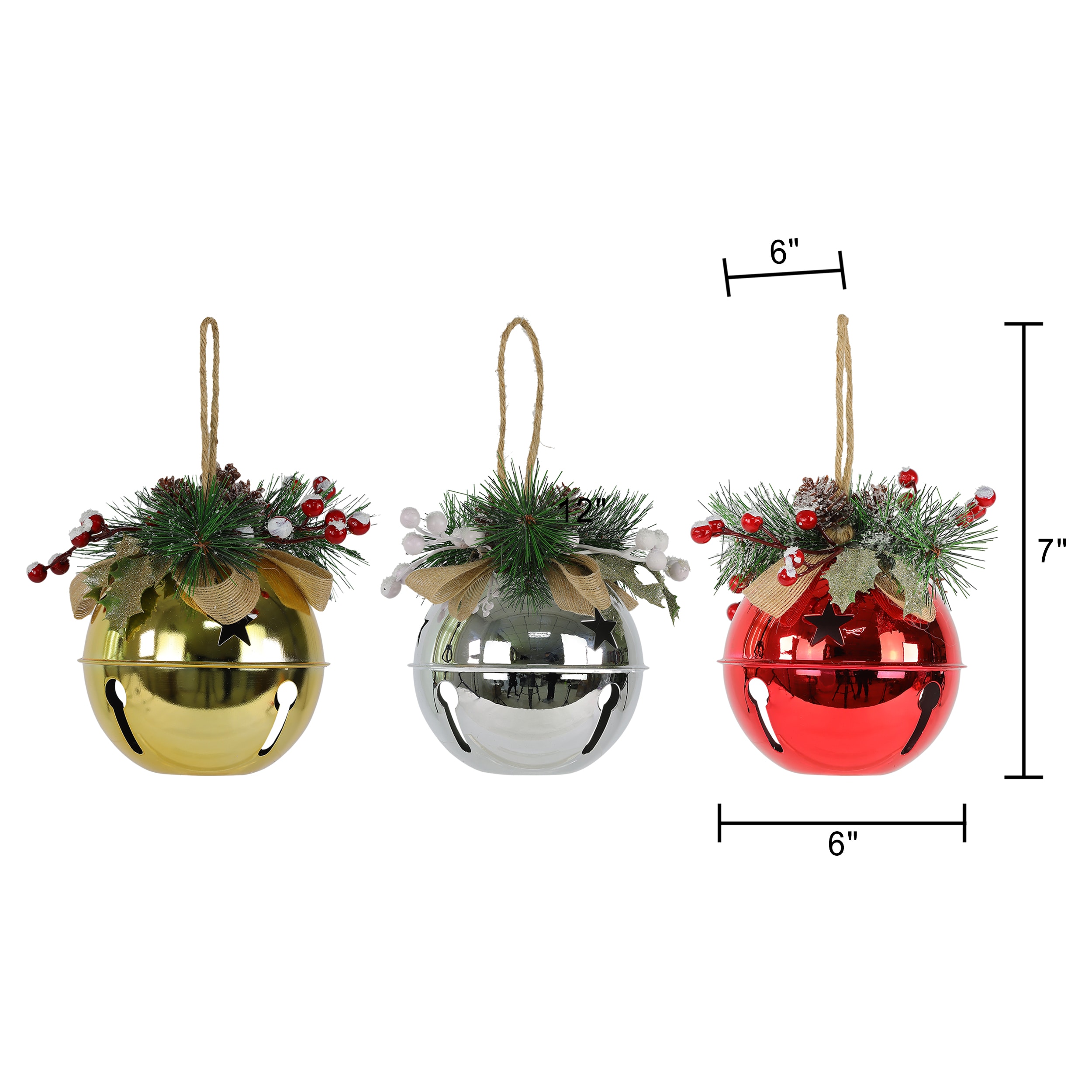 Christmas Decorations Craft Bells Ornaments Metal Jingle Bells Farmhouse  Merry Christmas Tree Decor Bells For Home - AliExpress