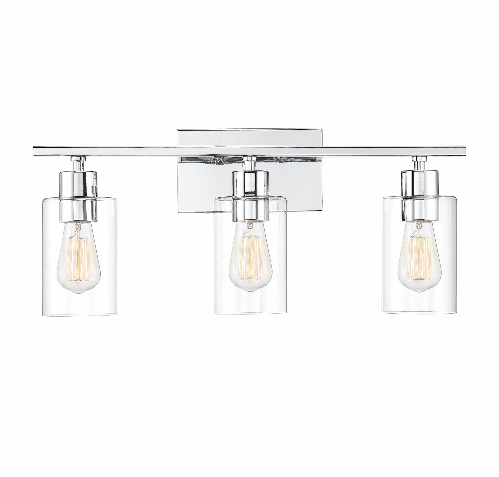 Lambert 3-Light Polished Chrome Bathroom Vanity Fixture